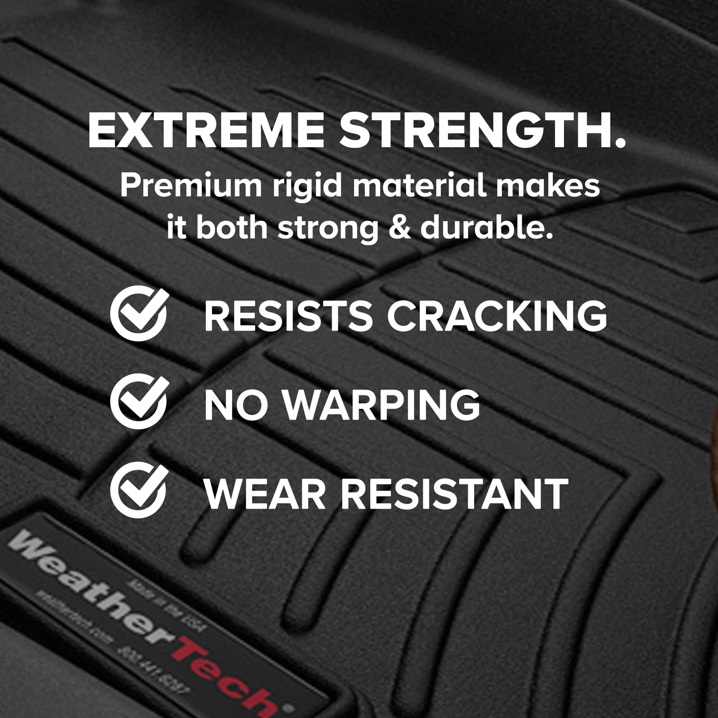 WeatherTech Custom Fit FloorLiners for Ford Super Duty, Super Duty, Super Duty - 1st & 2nd Row (441012-1-3), Black