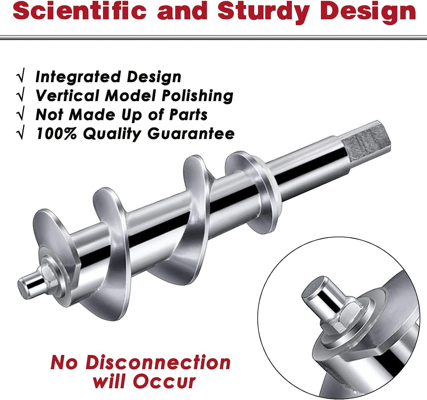 FavorKit Stainless Steel Food Grinder Attachment for KitchenAid Mixers, Dishwasher Safe Meat Processor Aceesory Included 3 Sausage Stuffer Tubes