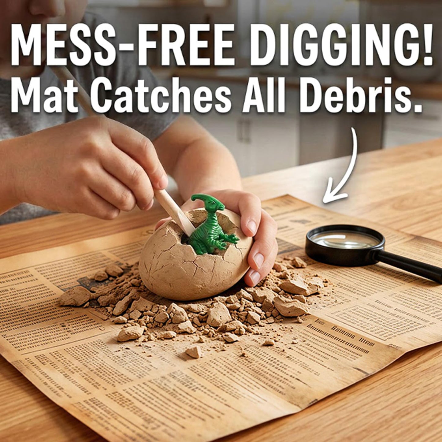 24 Dinosaur Eggs Dig Kit Toys for Kids, Dinosaur Eggs Excavation Kit with Magnifier, Easter Basket Stuffers, Science STEM Birthday Party Favors Gifts for Boys Girls Age 3 4 5 6 7 8 9 10 + Years Old
