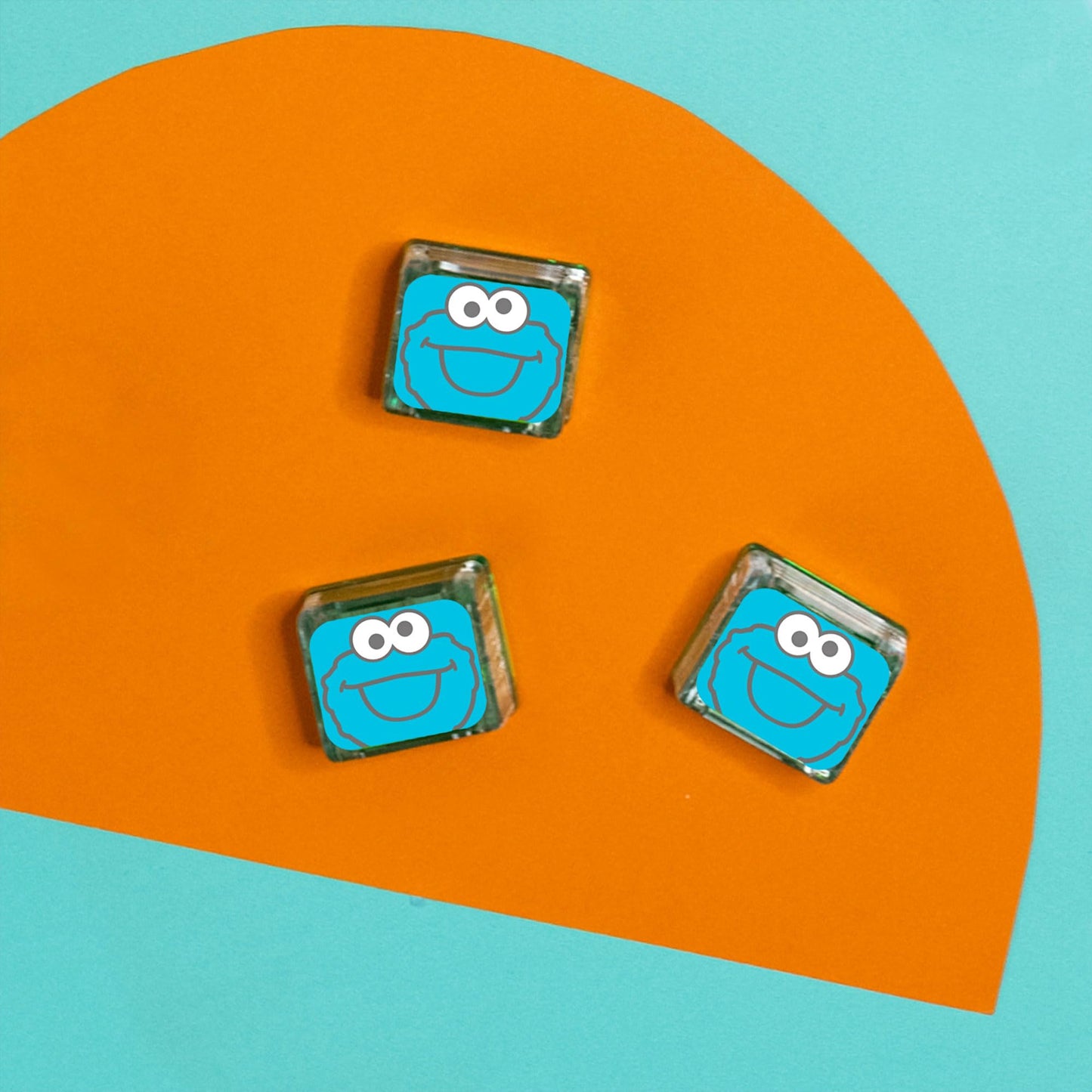 Glo Pals x Sesame Street Water-Activated Light-Up Cubes for Sensory Play (Cookie Monster - Cubes Only) - Easter Basket Stuffers for Kids | Sensory Easter Toys