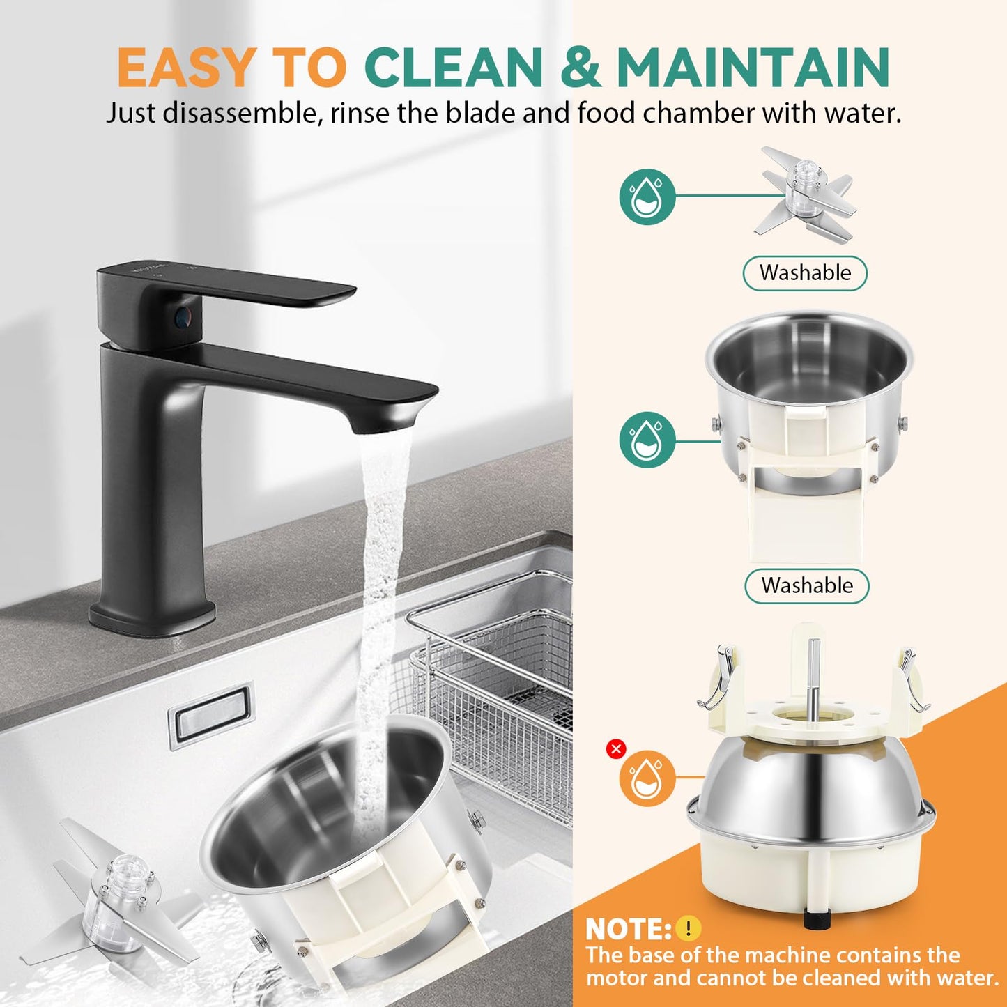 Newhai Electric Chicken Breast Shredder Twist Machine Automatic Meat Shredder Tool 240lb/h for Home Restaurant Use 180W 110V US for Cooked Meat Only