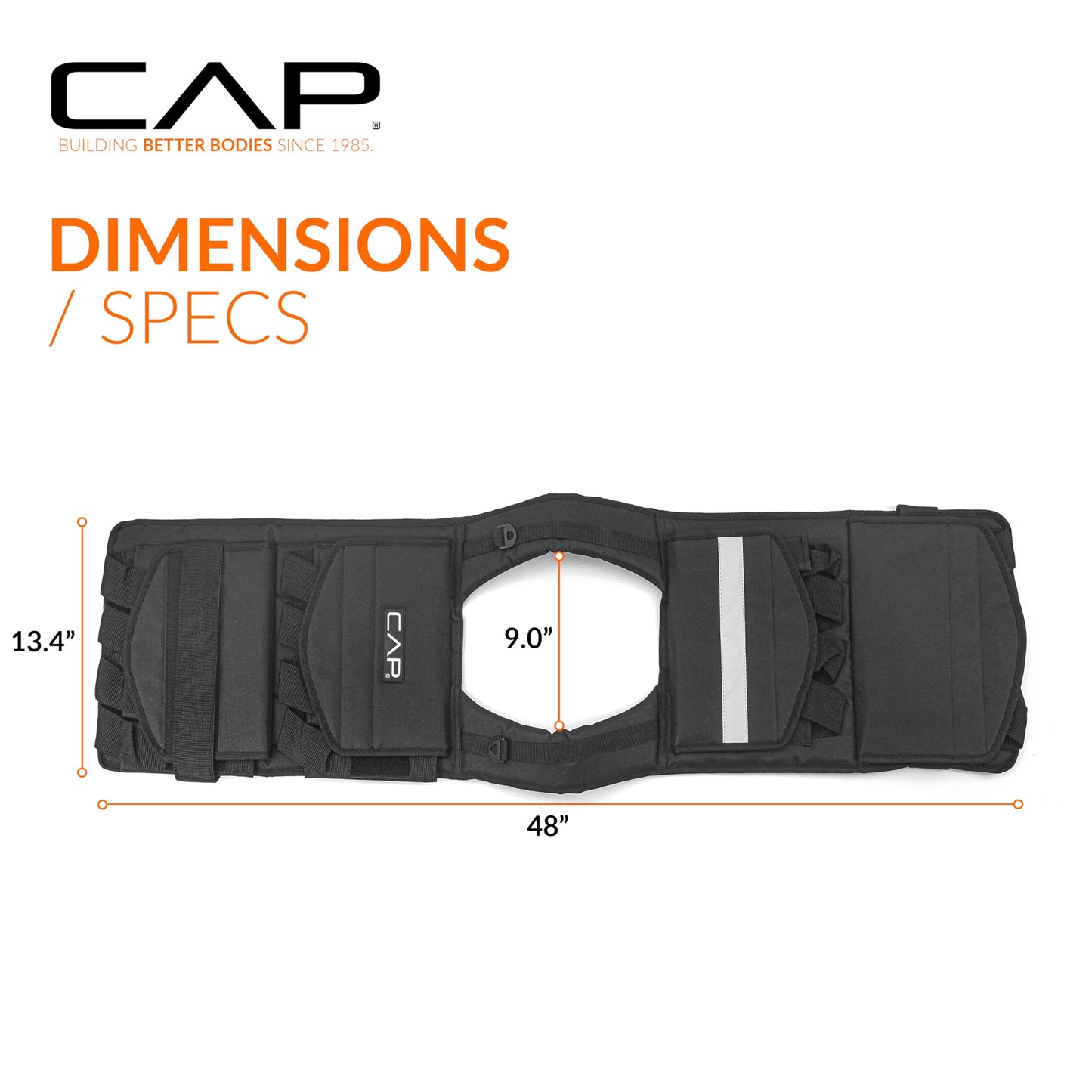 CAP Barbell Adjustable Weighted Vest, 70 lb