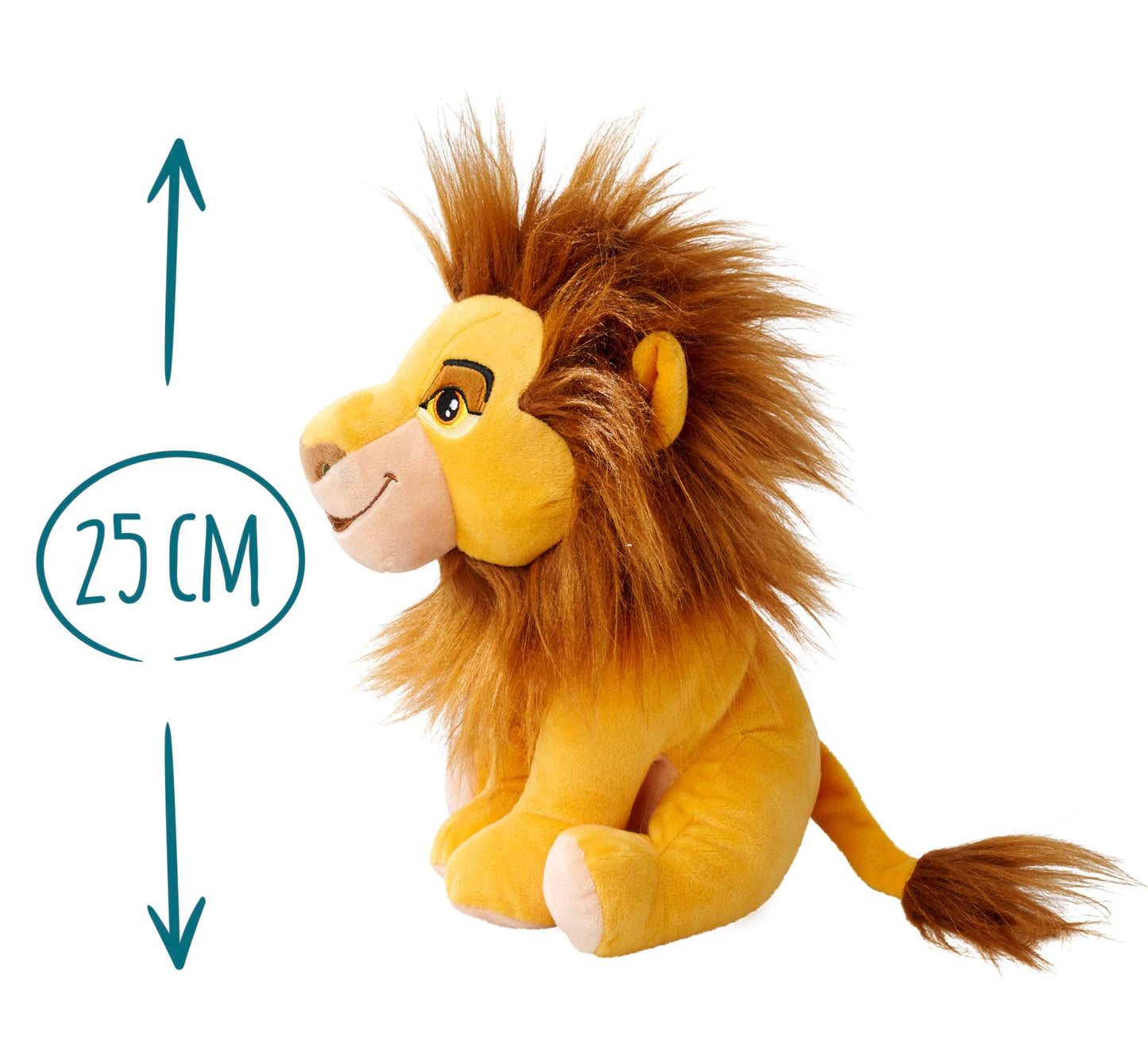 Disney Lion King, 30 Years of the Lion King, Mufasa, 25 cm Plush Toy, Suitable from the First Months of Life
