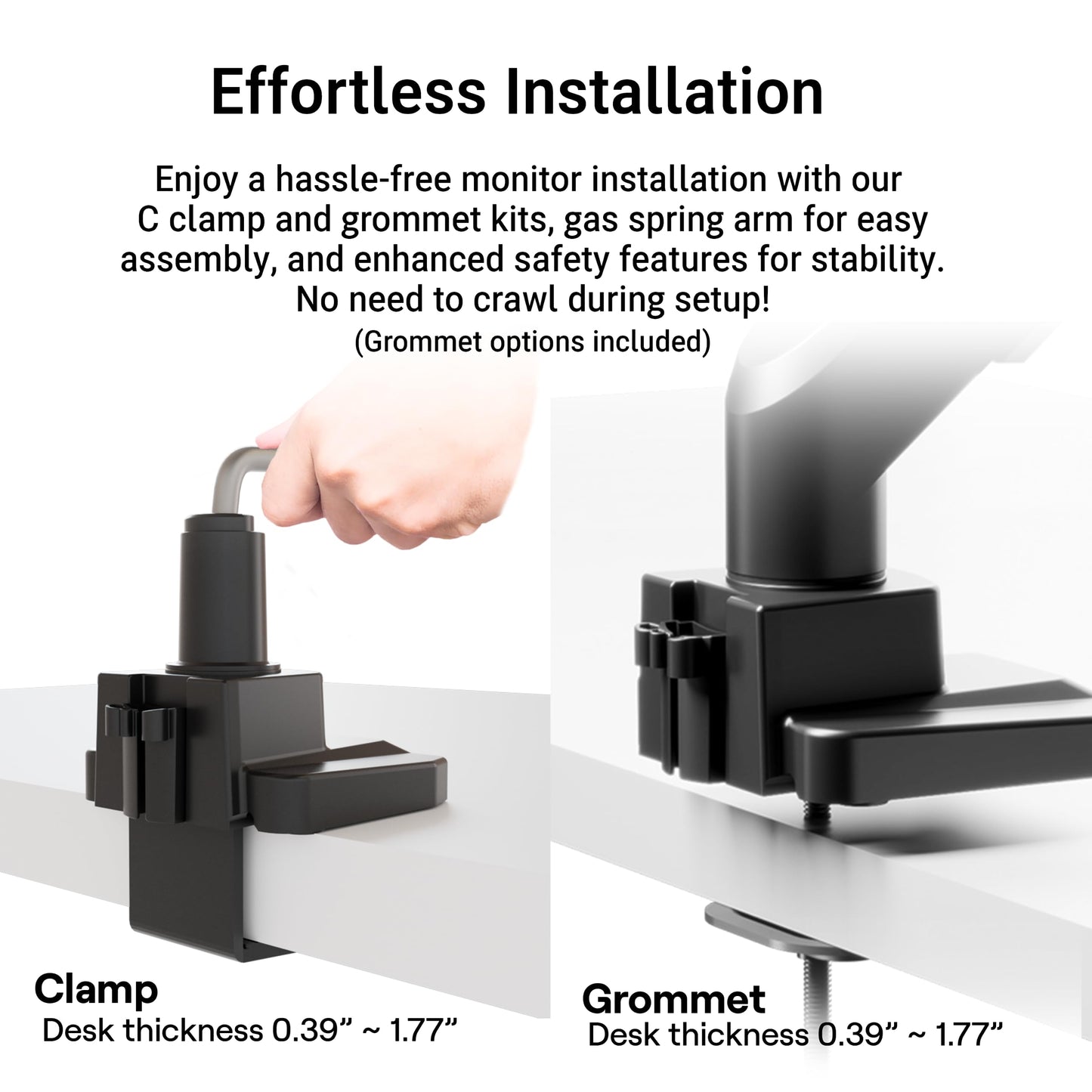 Pixio PS2D Ultrawide Heavy-Duty Premium Dual Monitor Arm Stand Desk Mount - Fits up to 35 inches Two Monitors, Weights up to 33 lbs Each, Height Adjustable, Compatible with VESA 75x75mm 100x100mm