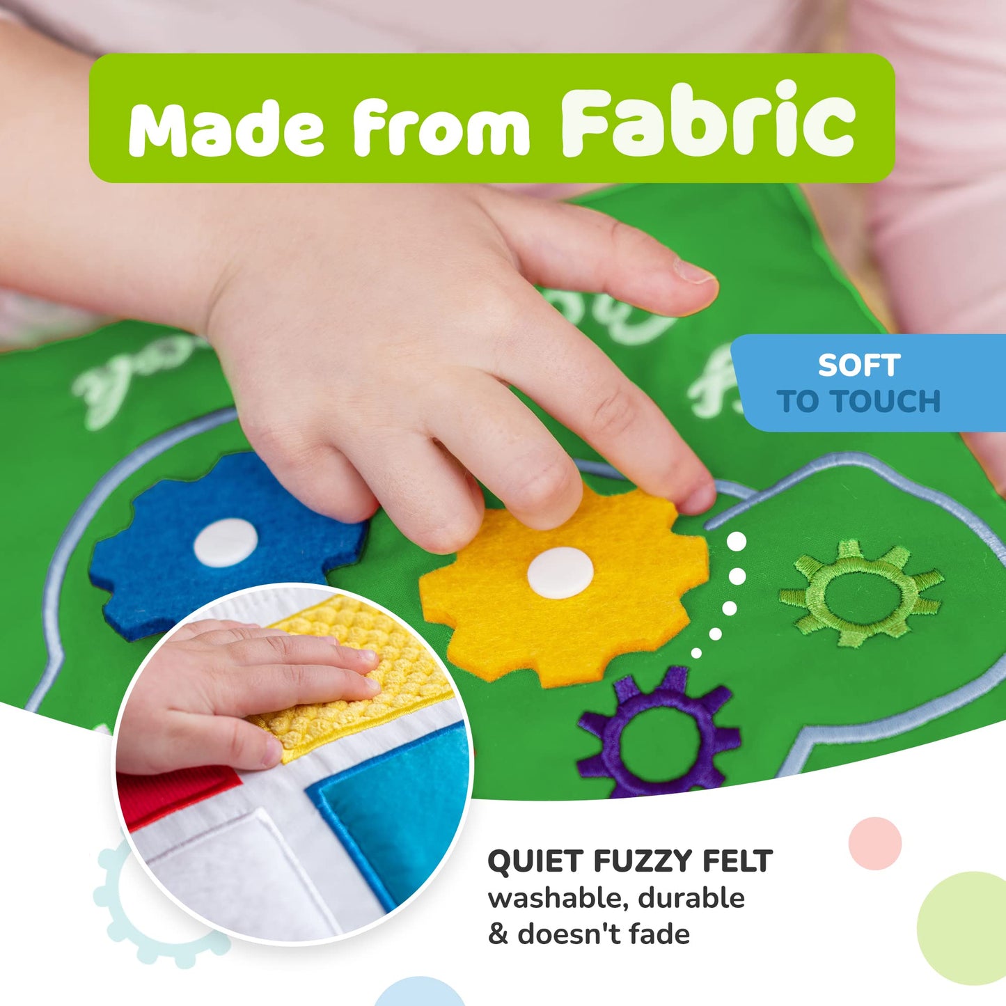 deMoca Plane Toys for Toddlers 1-3, Long Flight Must Haves, Quiet Busy Book for 1 Year Old, Travel Toys for Toddlers on Airplane, No Noise Activity Book, All Parts Attached, Gift for Girls & Boys