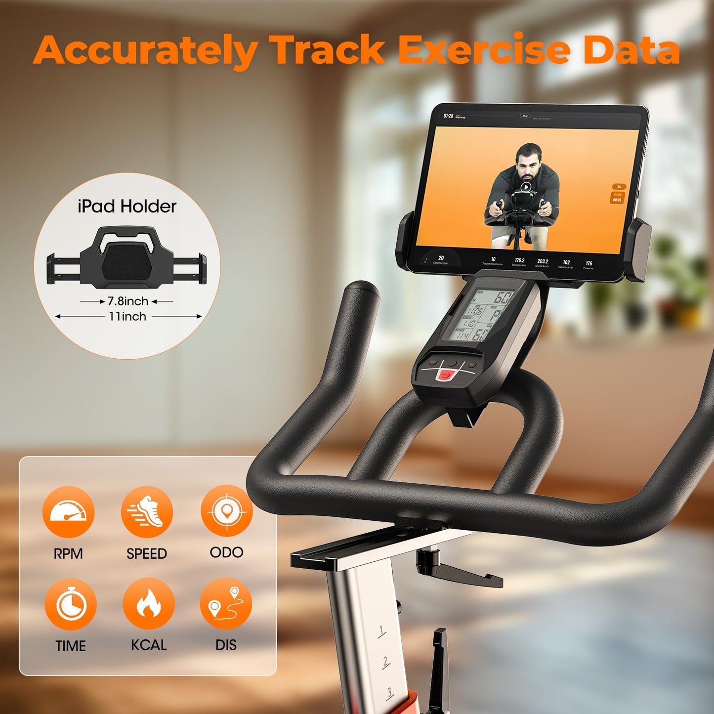 YOSUDA PRO Magnetic Exercise Bike 350 lbs Weight Capacity - Indoor Cycling Bike Stationary with Comfortable Seat Cushion, Silent Belt Drive 010C