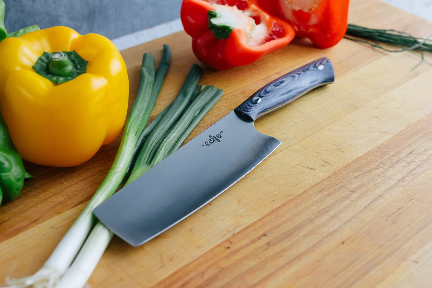 Middleton Made Knives Echo 6 Nakiri Knife - 6 Inch Chef Knife - Handmade Professional Chef Knife - Chefs Knife Made with AEB-L Stainless Steel - USA Made Nakiri Chef Knife - Great Chef Gifts - Walnut