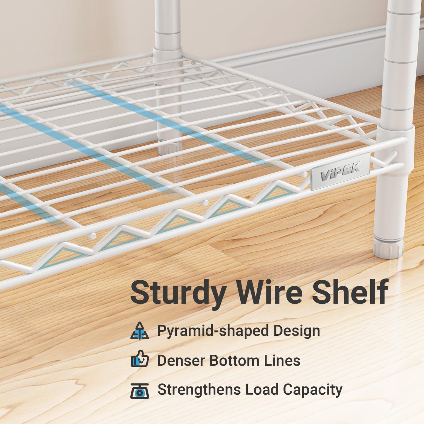 VIPEK L6 Heavy Duty Clothes Rack L Shape Clothing Rack 5-Tier Wire Garment Rack Freestanding Closet with 7 Adjustable Shelves & 4 Hanging Rods, 42.1" L x 42.1" W x 76.4" H, Max Load 850LBS, White