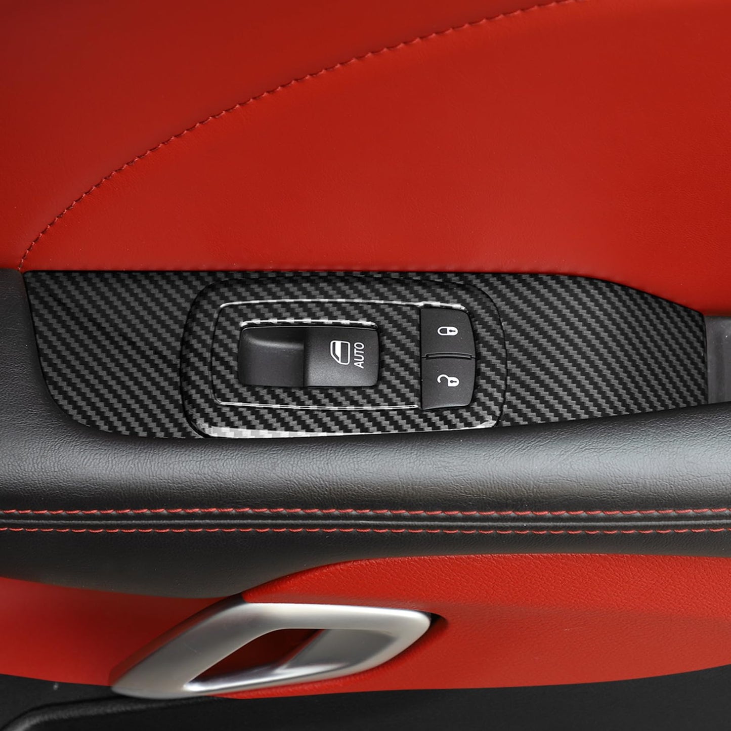 RT-TCZ Carbon Fiber Interior Trim Kit Cover Center Console Decoration Accessories for Dodge Challenger 2015-2025,13PCS