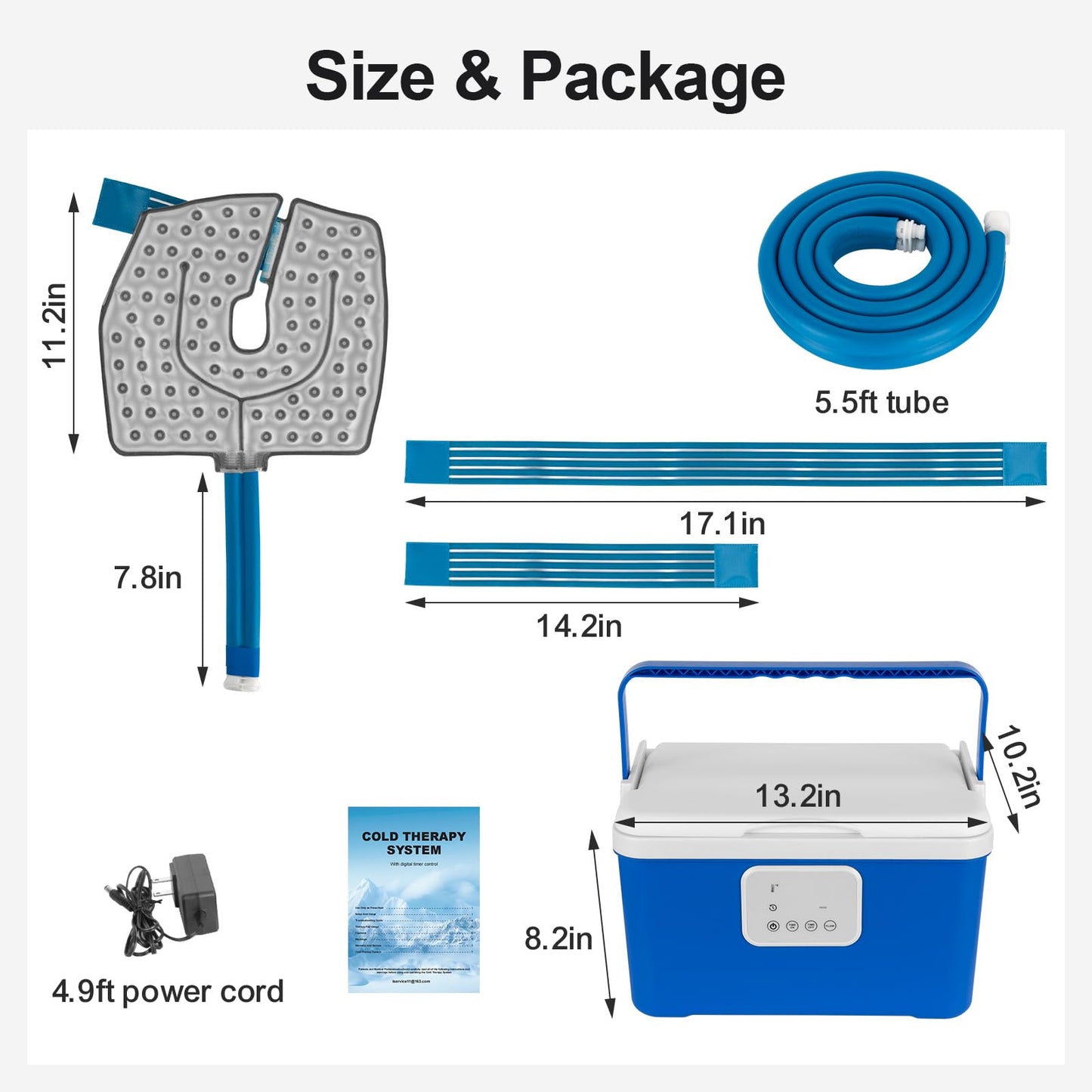 Ice Machine for Knee After Surgery, 13 Quarts Time Circulate Cold Therapy Machine for Post-Surgery Pain Relief, Swelling Sprain Home Cryotherapy System