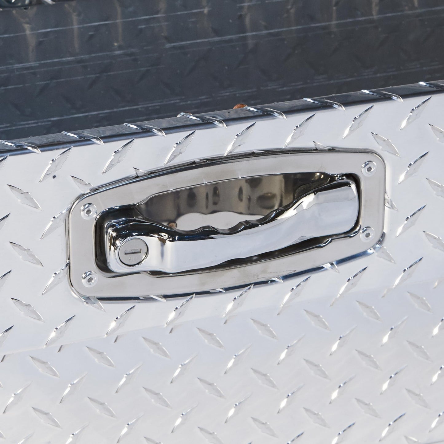 Northern Tool Side-Mount Truck Tool Box - Aluminum, Diamond Plate, Pull Handle Latch, 48in. x 11.5in. x 11in. Model Number 36012757