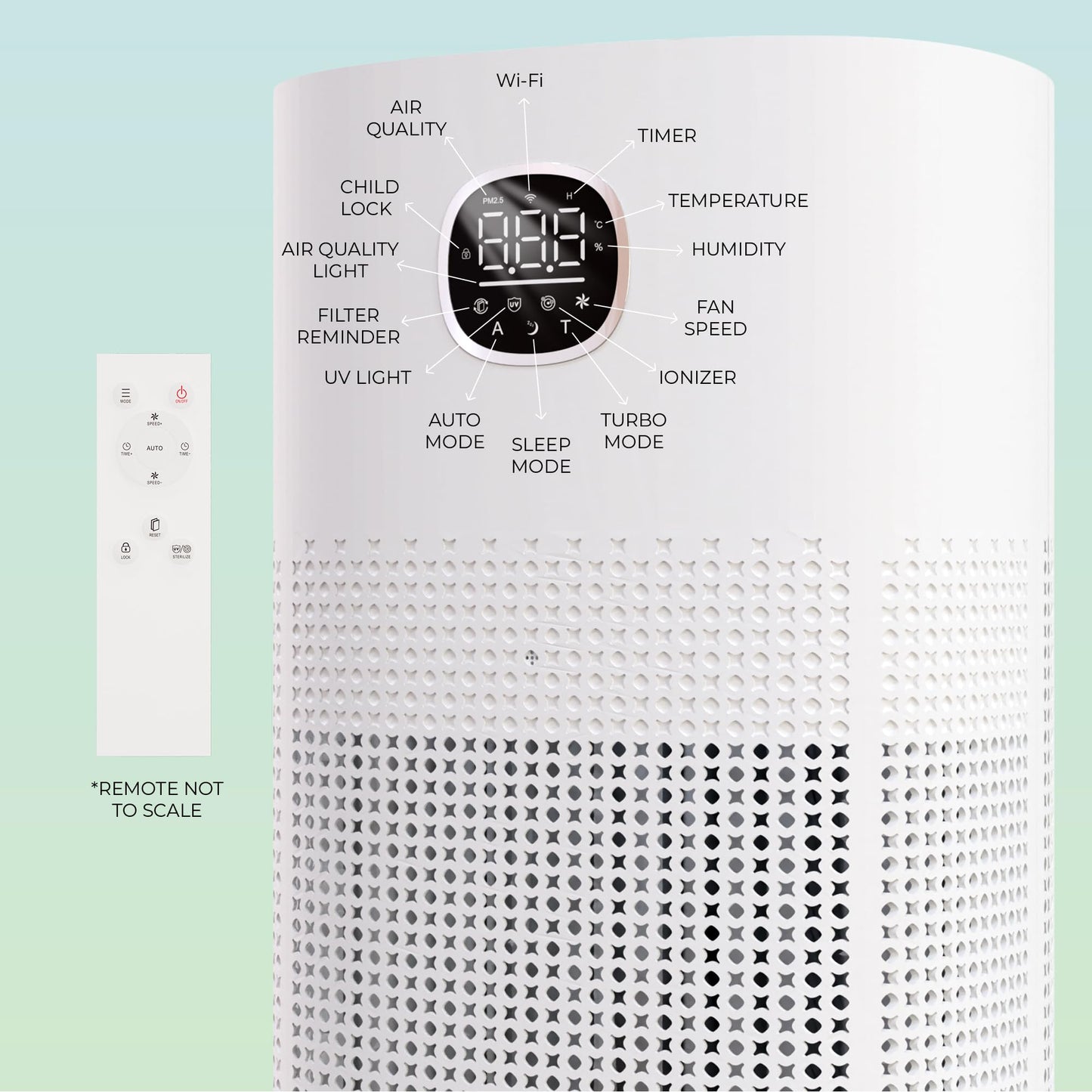 Verapure VP-300-WI Wifi enabled HEPA Air Purifier, 667 sq. ft, PM2.5 Sensor