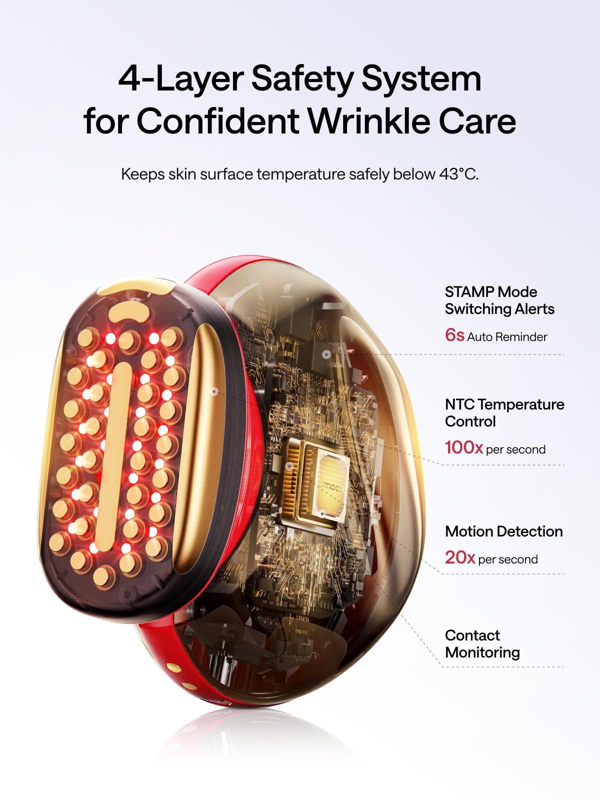 JMOON Face Lift Gift Collection, Microcurrent Facial Device, Medical Grade Red & Infrared Light Therapy for Face, Lifts, Firms, Smooths Wrinkles with 4 Modes & 5 Intensity Levels