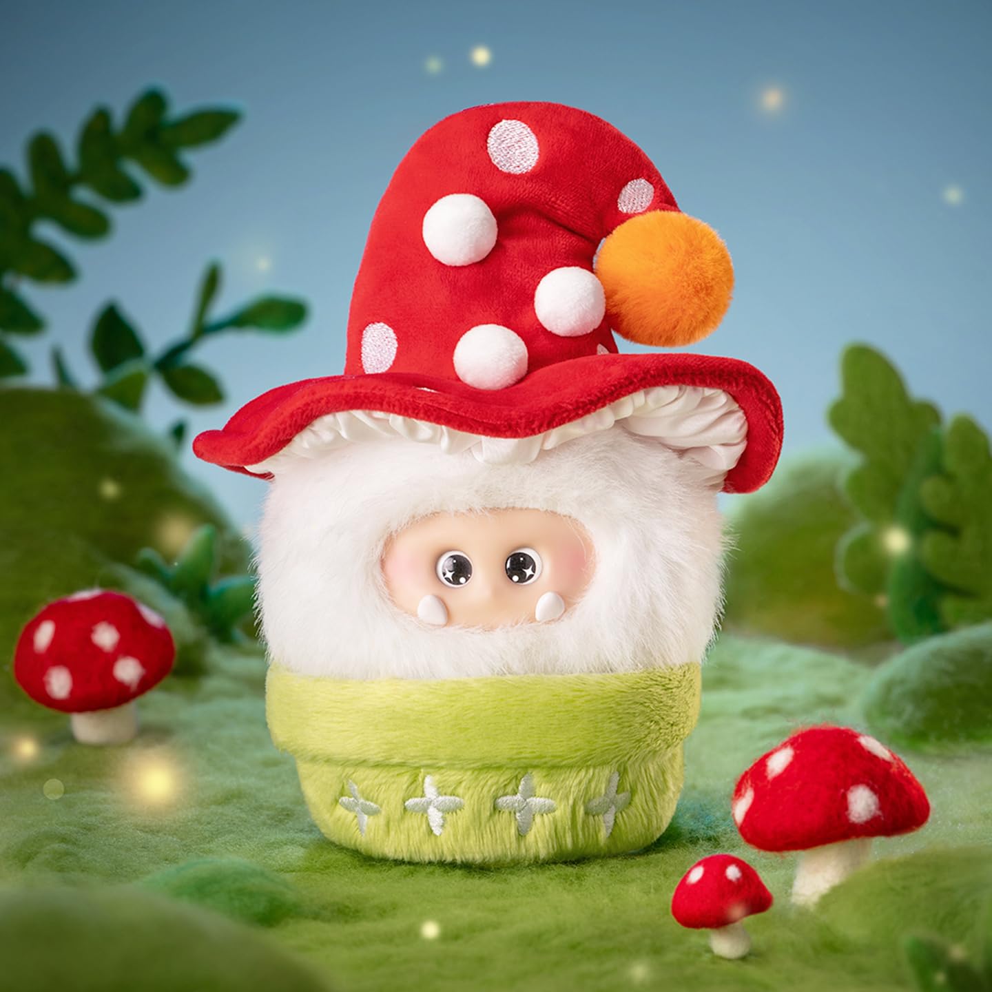 OHKU Giggle Monster Sprout Story Series Plush Blind Box Random Design Action Figures Collectible Toys Home Decorations Holiday Birthday Gifts (White)