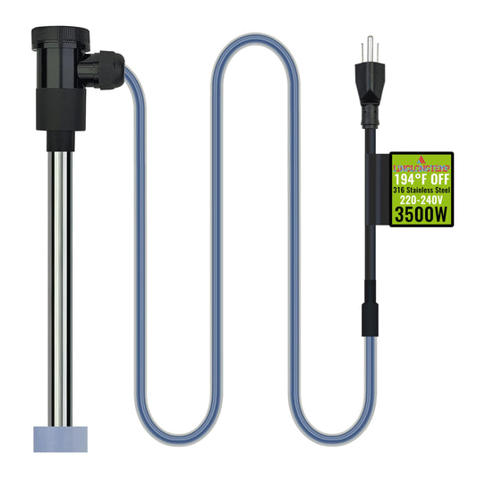 LINGLONGTEMP 240V 3500W Submersible Immersion Water Heater for Hot Tub & Pool – Portable Electric Heater with Temp Control & Wifi Timer for Bathtub, Inflatable Pool, Above Ground Pool, Baptistry & Sap