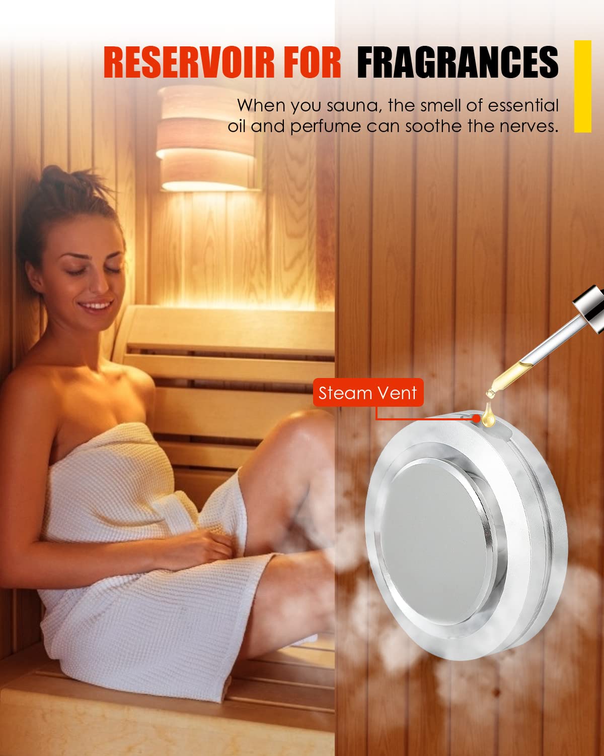 CGOLDENWALL 7.5KW Commercial Self-Draining Steam Generator Shower System Home Steam Bath Spa Generator 30 min to 12 Hours Auto Drain 95-131℉ for Suitable Space Heating 8 m³/283Cubic feet (7.5KW)