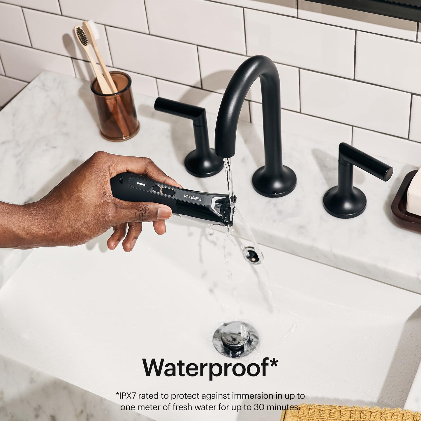 MANSCAPED® The Perfect Duo 5.0 Contains: The Lawn Mower® 5.0 Ultra Electric Groin & Body Hair Trimmer, Weed Whacker® 2.0 Nose & Ear Hair Trimmer, The Shed Toiletry Bag
