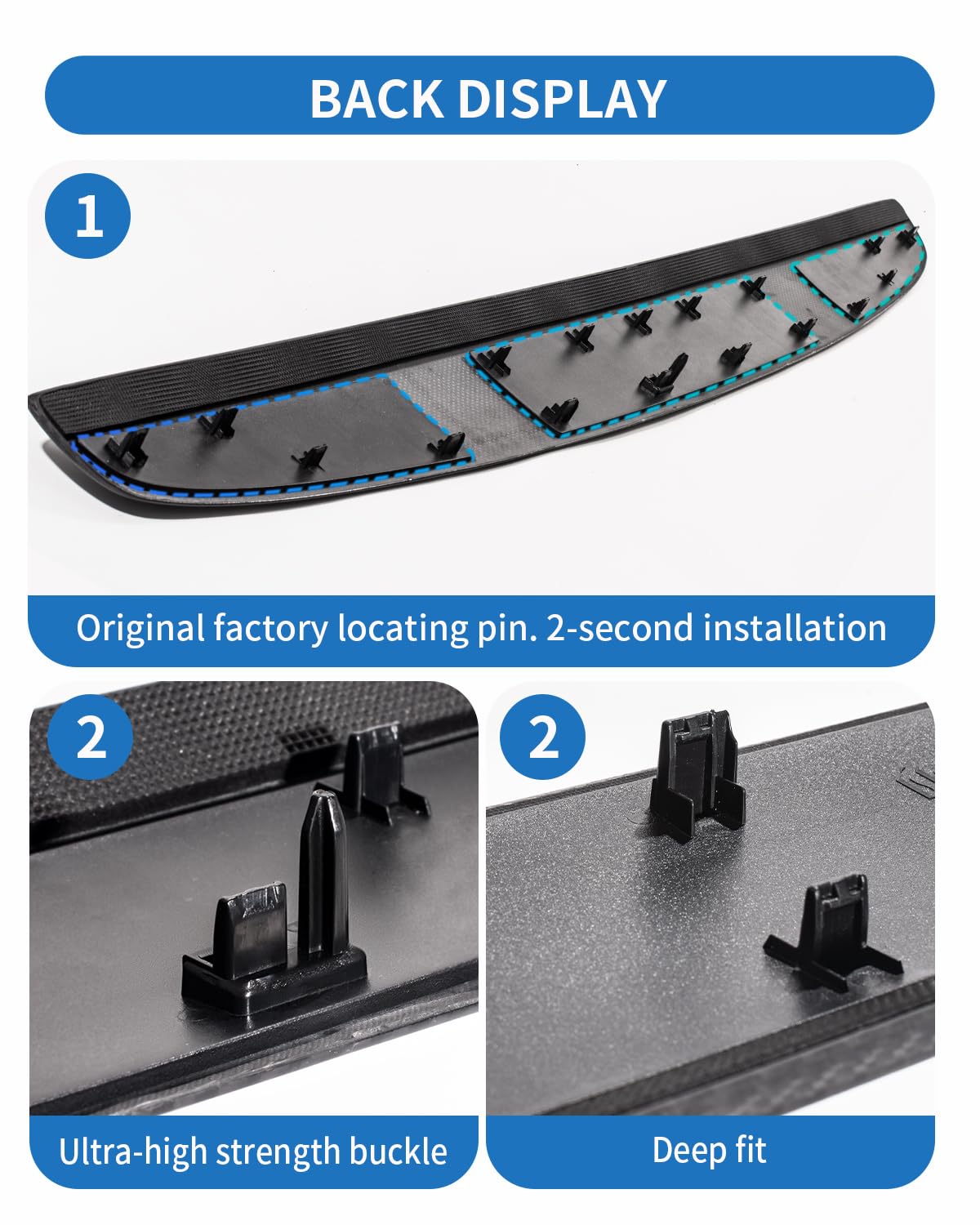 DCRCFIBER Real Carbon Fiber Dashboard for Tesla Model 3 Highland(2024-2025) /Model Y Juniper(2025-2026) 100% Carbon Fiber OEM Replacement Dashboard 3D Twill（1 Pack）