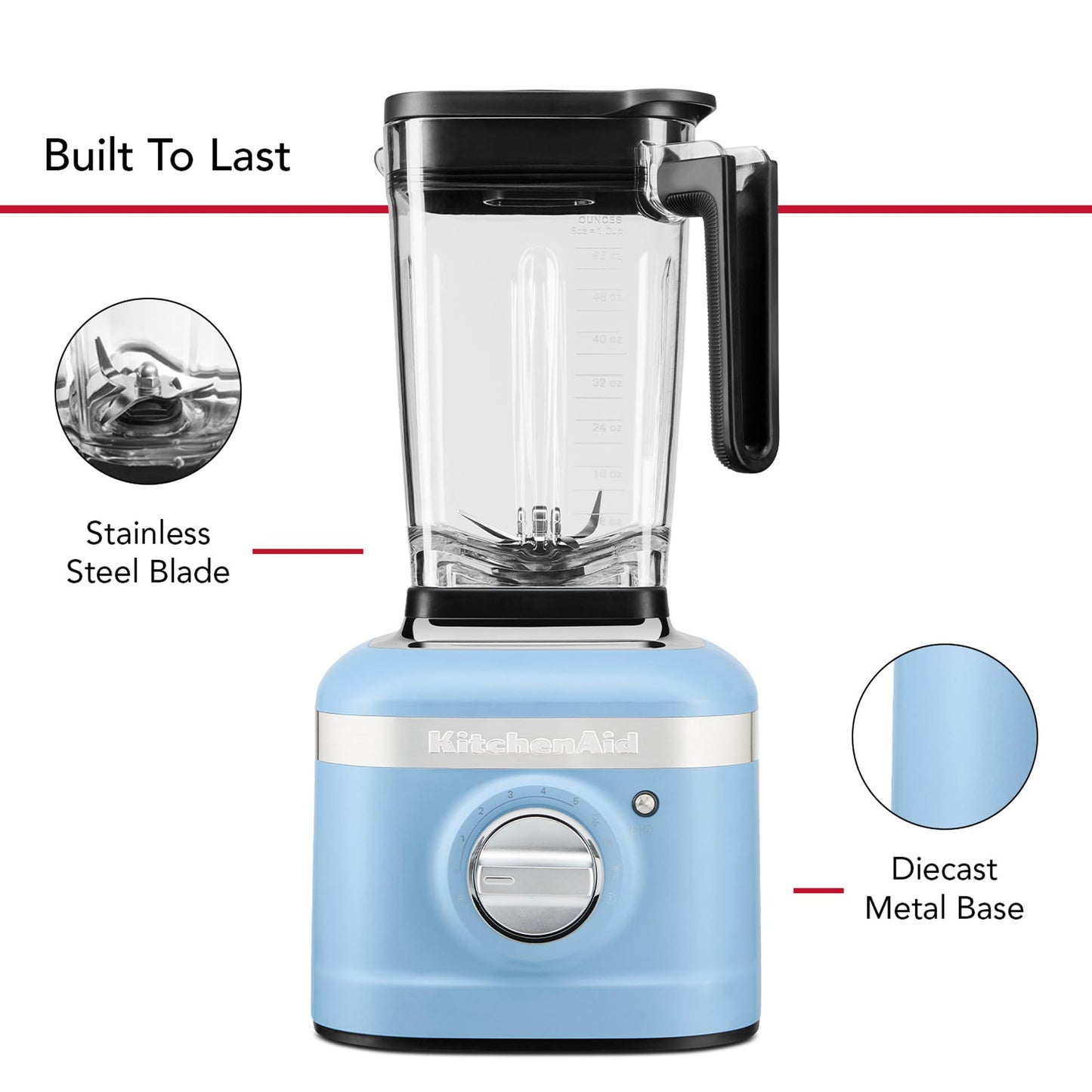 KitchenAid K400 Variable Speed Blender with Tamper - KSB4028 - Blue Velvet