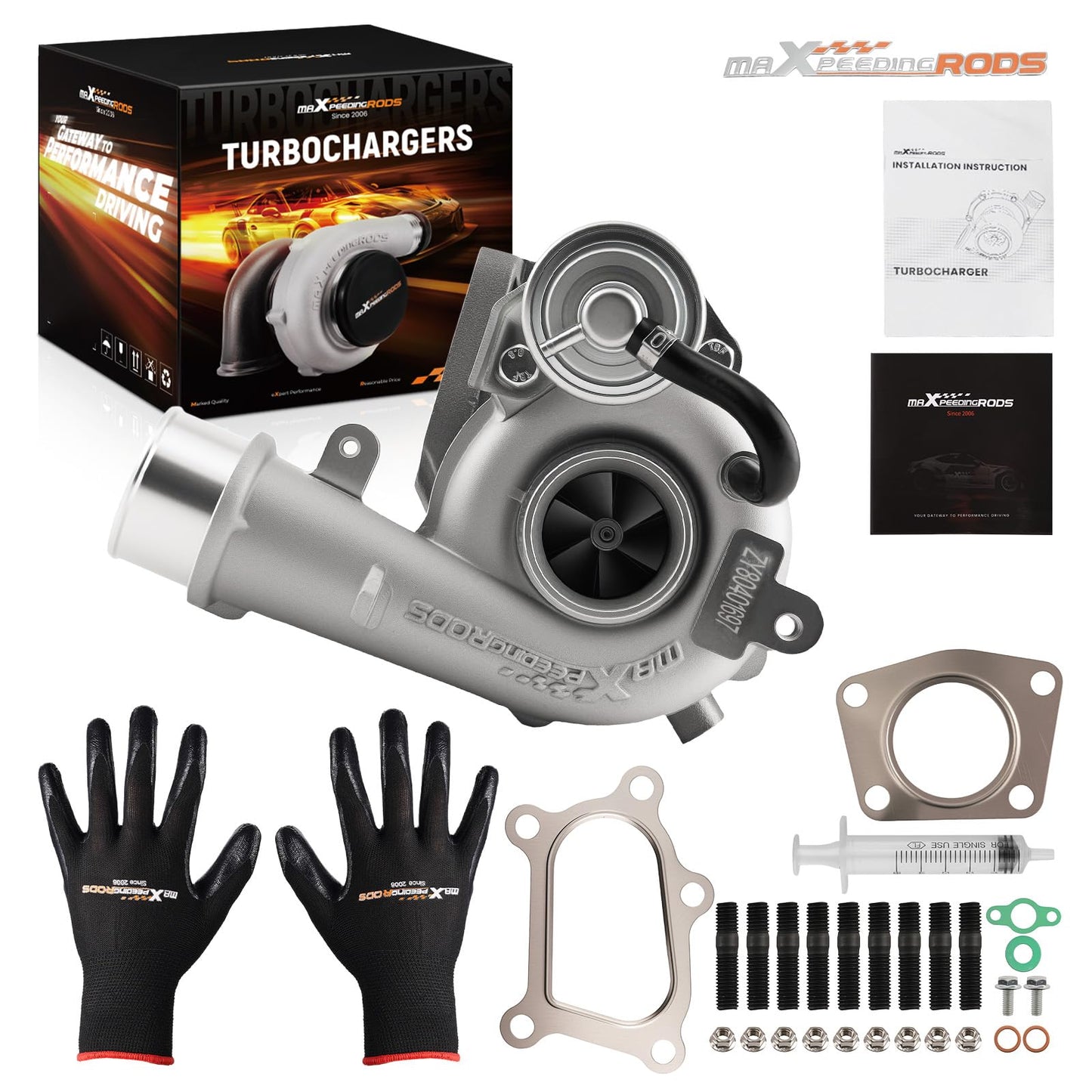 maXpeedingrods Turbo Turbocharger K0422-582 for Mazda CX-7 Speed 3 6 2.3L 2006-2014, DISI L3-VDT Engine, 53047109904 53047109907, Basic PVL Series