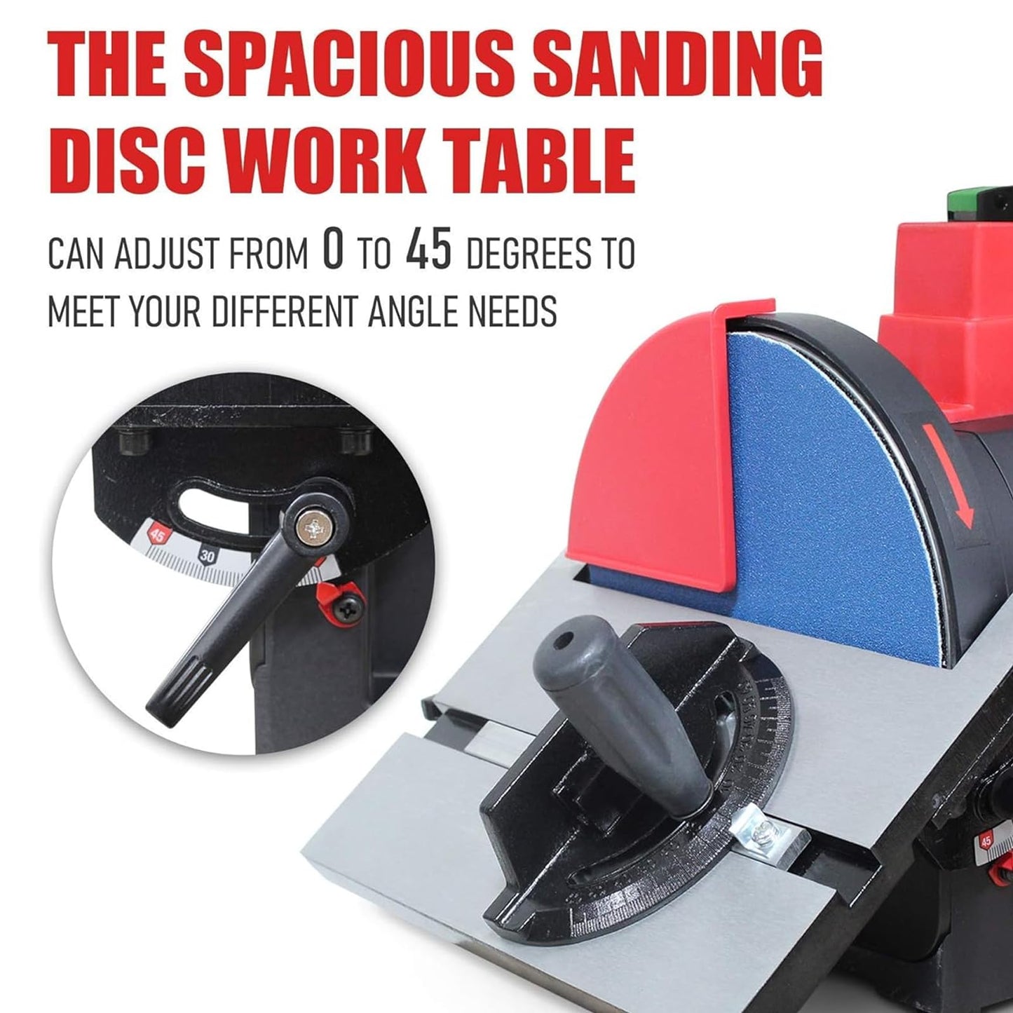 BUCKTOOL Pro 1HP Bench Belt Sander for Metal Working, 4 x 36 in Belt and 8 in Disc Sander with 1HP Direct-drive Motor, Benchtop for Metalworking, BD4801-M