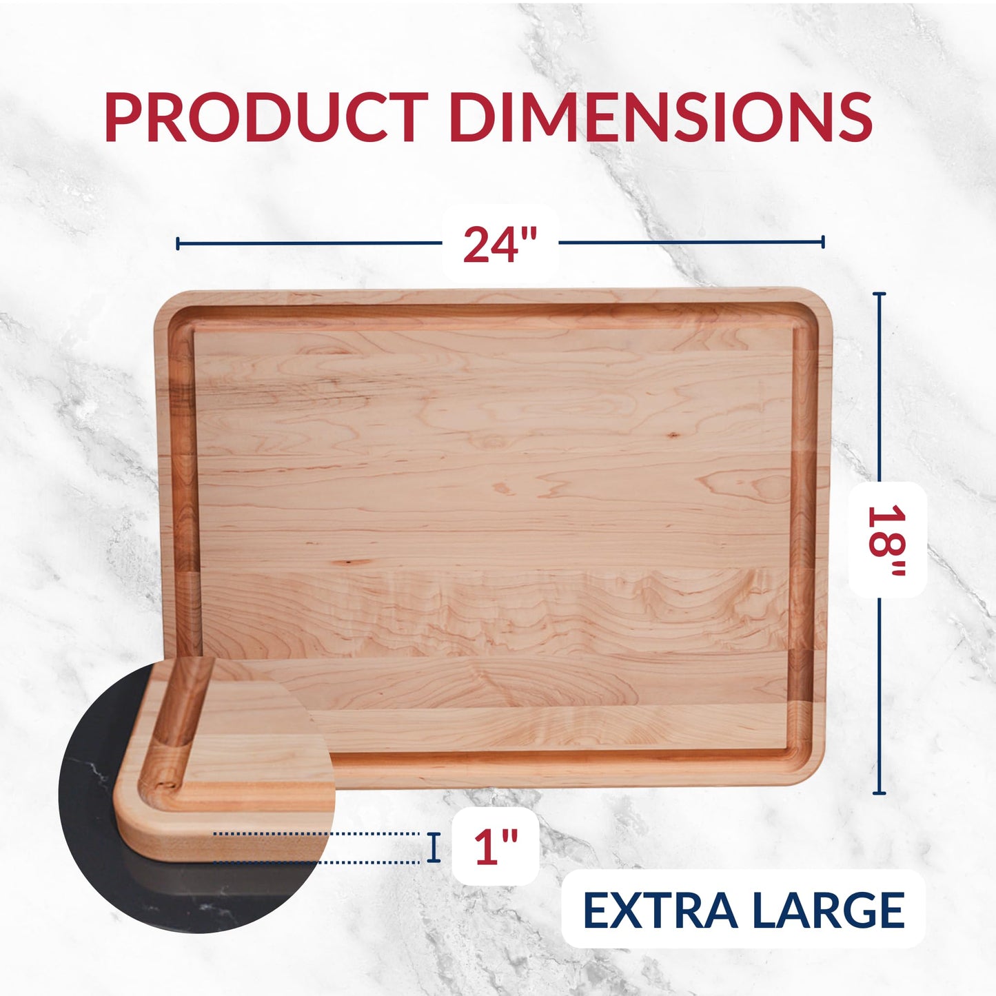 Extra Large Maple + Coaster Set of 4 with Holder