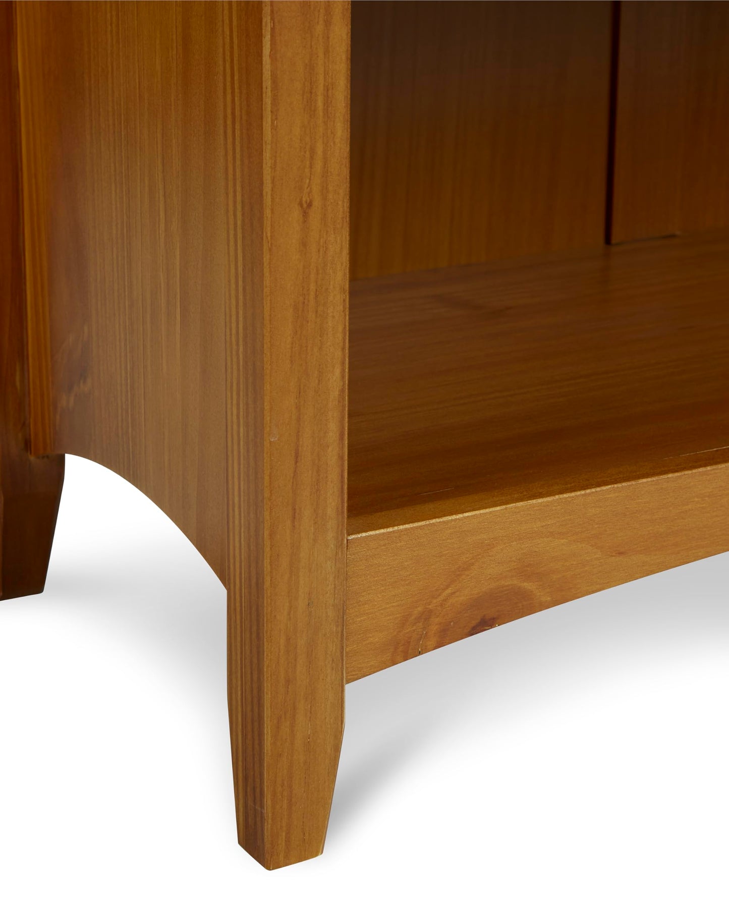 Shaker Style 4 Shelf Bookcase / Solid Wood / 48" High / Adjustable Shelving / Closed Back / Display Bookshelf for Living Room, Bedroom, Home and Office, Cherry