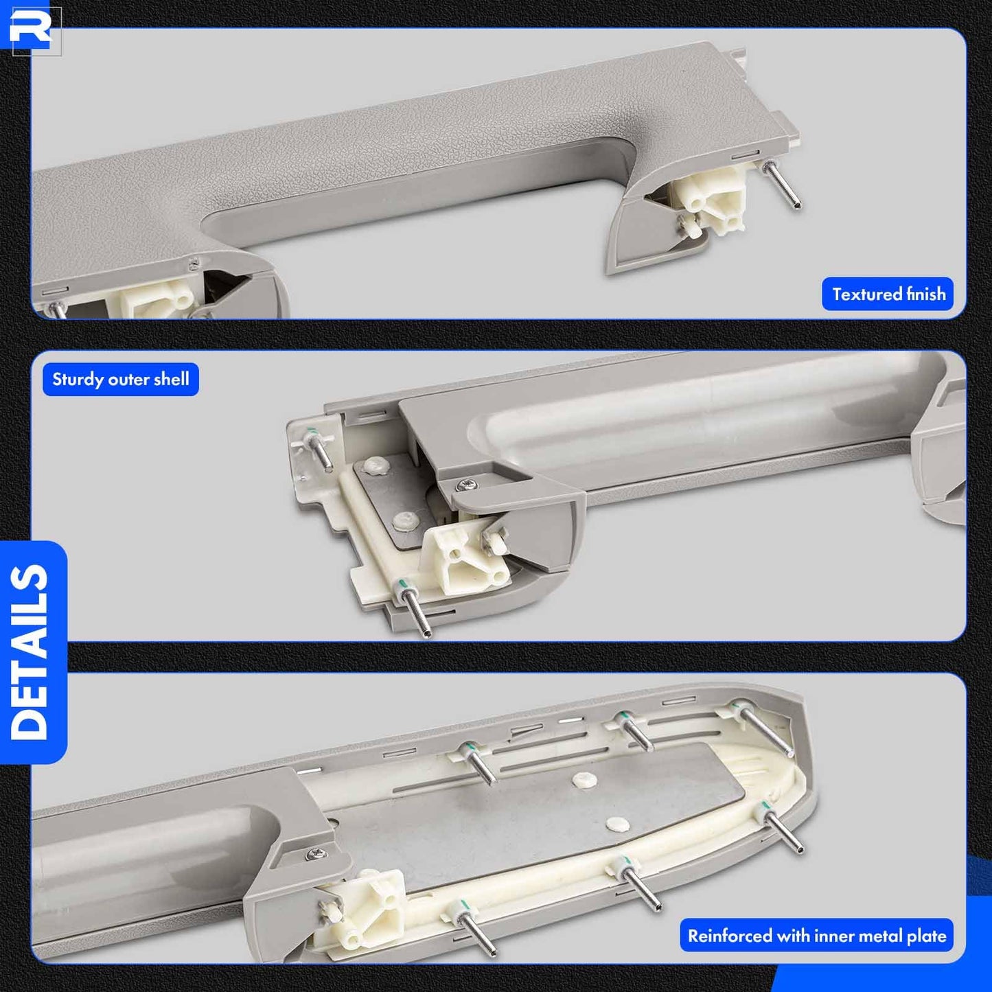 Left Driver & Right Passenger Side Armrest Repair Kit Fit for Chevy Silverado 1500 2500HD 3500HD 2010-2014 For GMC Sierra 1500 2500 HD 3500 HD 2010-2014 Door Panel with Release Handle Below Armrest