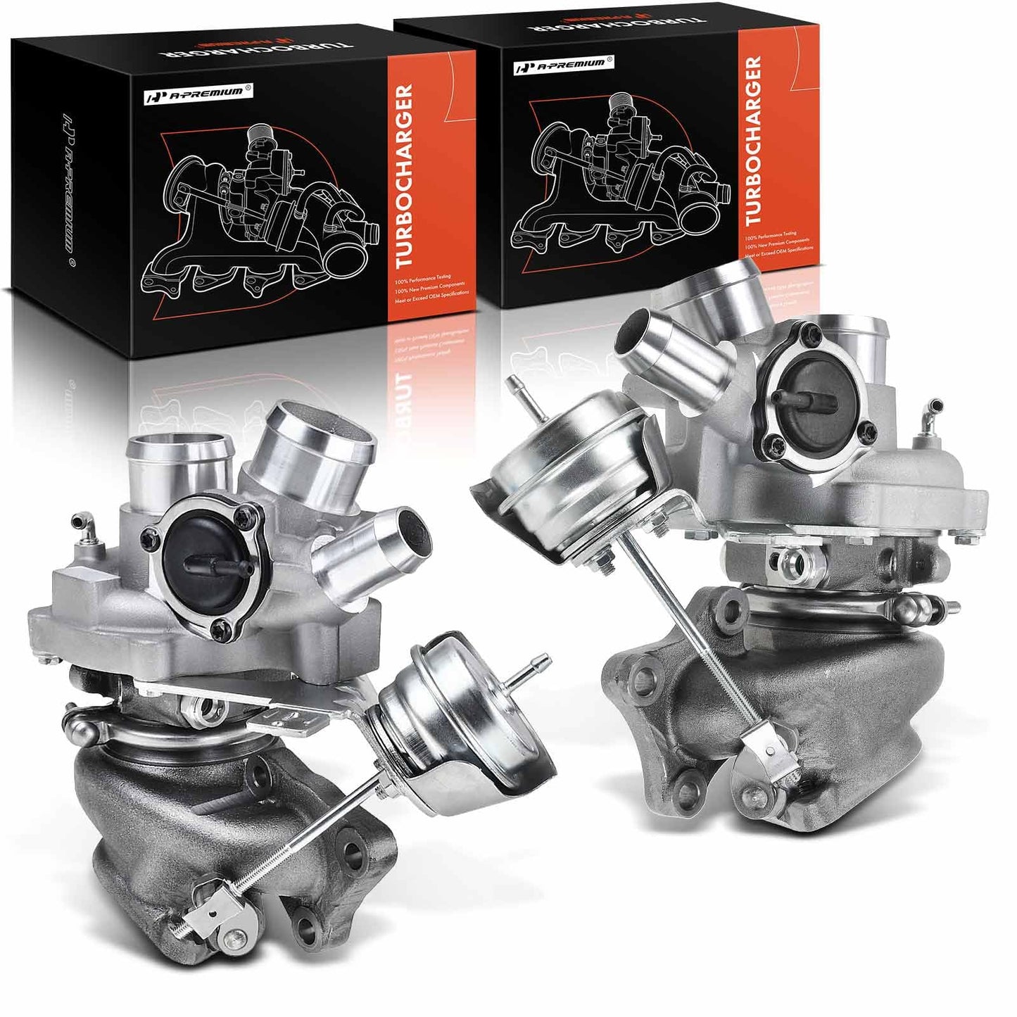 A-Premium Complete Turbo Turbocharger Kit, with Wastegate Actuator & Gasket, Compatible with Ford F-150 2011-2012, 3.5L Ecoboost, Replace# CL3Z-6K682-C, CL3Z-6K683-D