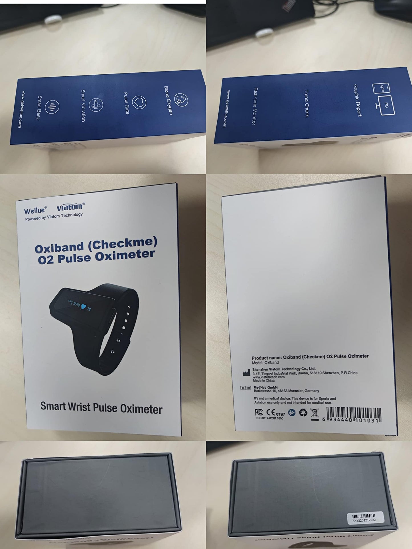Wellue O2 Pulse Oximeter with Smart Reminder | Blood Oxygen Saturation Monitor for SpO2 and Heart Rate Tracking Continuously, Bluetooth Finger Ring with Free APP &PC Report, Style 1