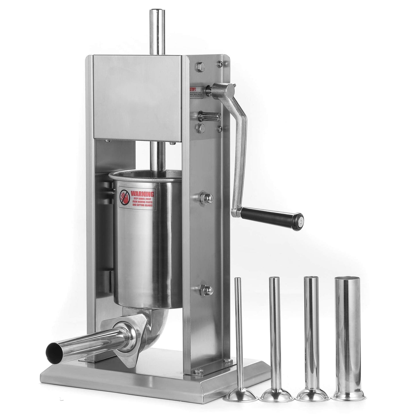 Stainless Steel Vertical Sausage Stuffer,Sausage Stuffer Machine,Sliver,Dual Speed, Easy Clean Up Sausage Maker (7Lb/3L),Deer Processing Equipment,Maquina Para Hacer Churros