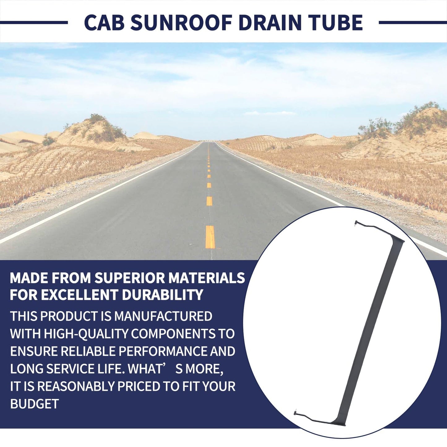 Magimaker Cab Sunroof Drain Tube Fit for Ford Expedition F150 F-150 2015-2020, for Lincoln Navigator 2018-2021 Replace FL3Z1654022A Sunroof Drip Channel Water Trough