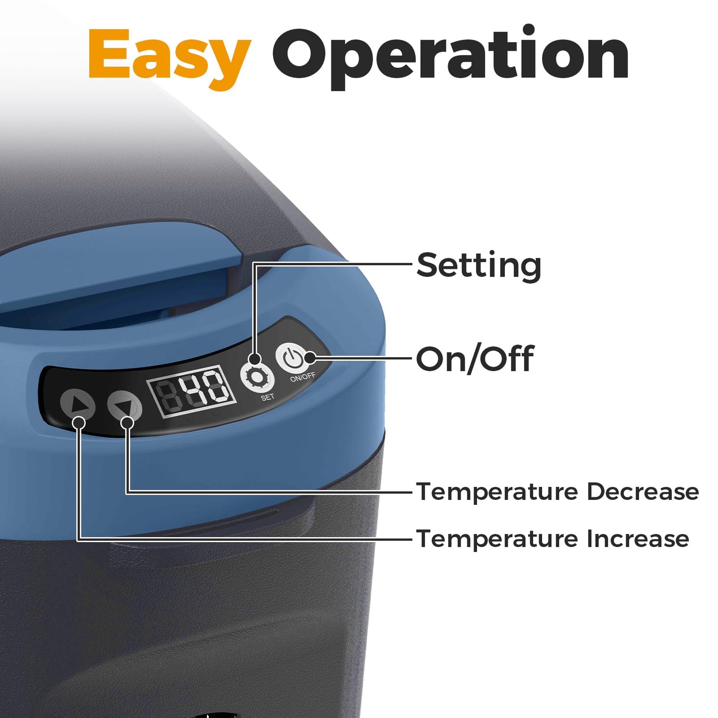 Setpower AB15 12 Volt Refrigerator,16 Quart(15L) Electric Cooler,Portable Car Refrigerator RV Fridge,12v Cooler for Camping, Travel, RV, Vehicles, MPV, SUV, Van