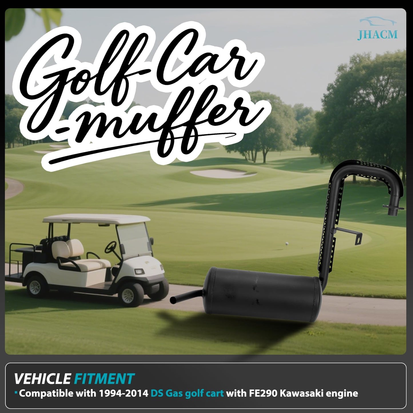 JHACM Golf Cart Muffler FE290 101859301 Compatible With Club Car Gas FE290 Kawasaki Motor 1994-2014 Golf Cart