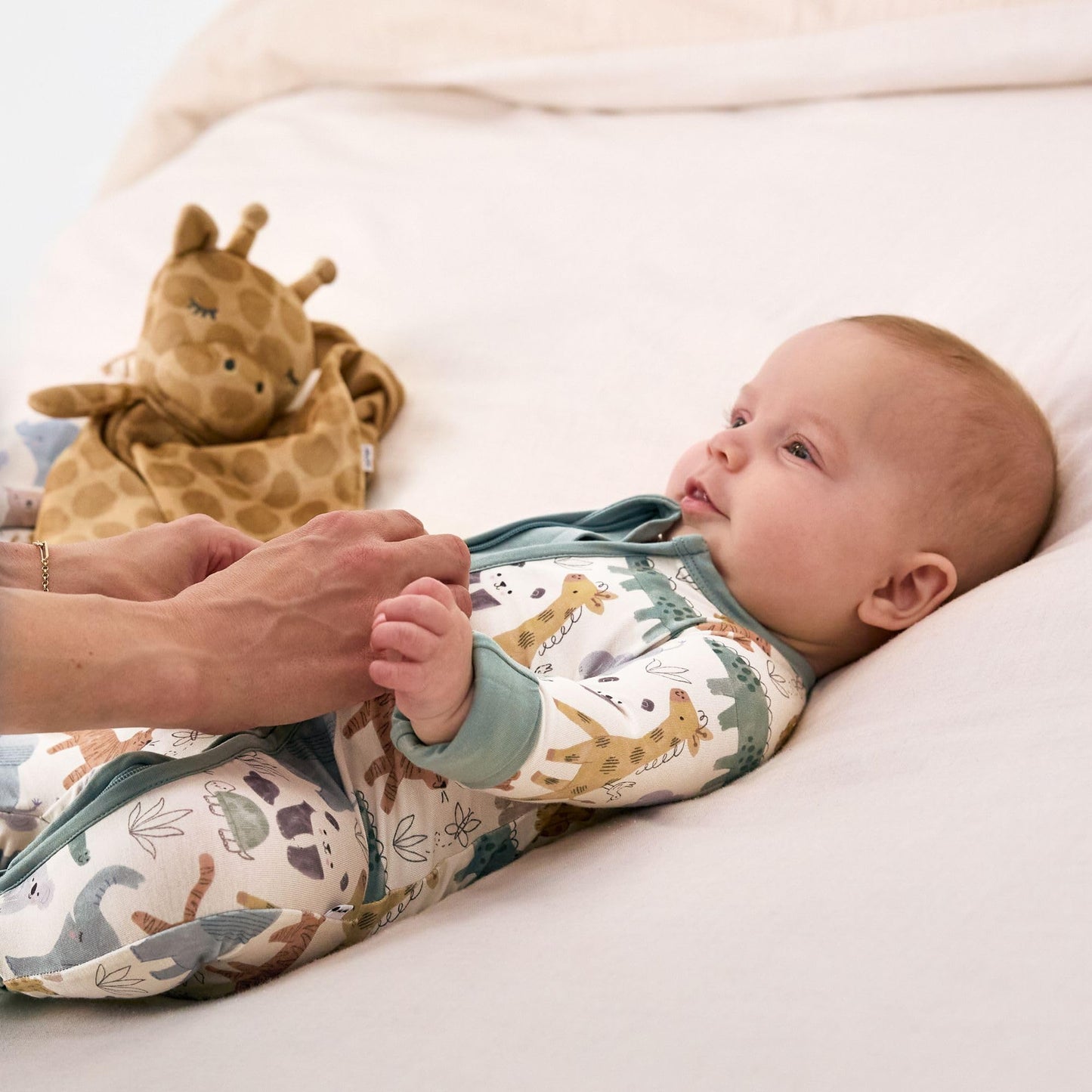 Little Sleepies Giraffe Lovey for Baby Girl & Boy, Newborn Gift Essentials, Stuffed Animal w/Security Blanket