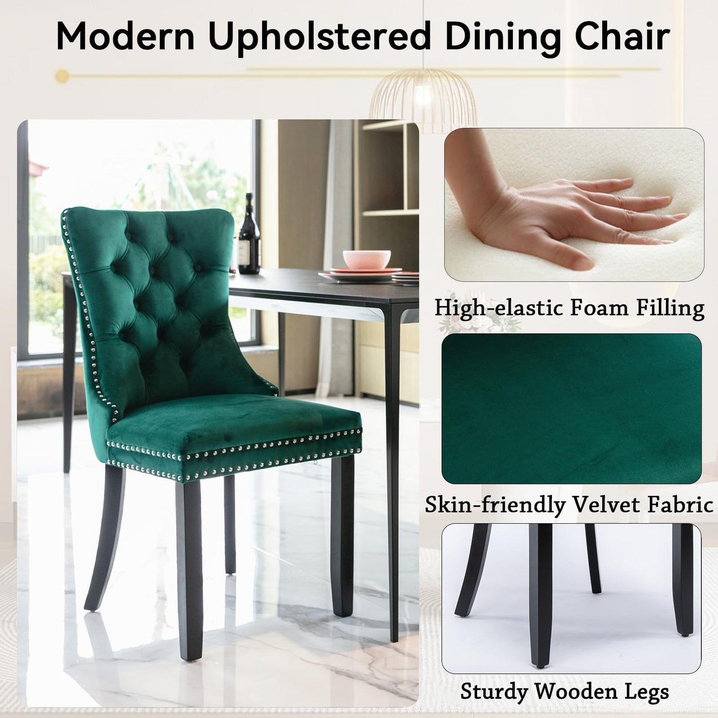 11 Piece Extendable Dining Table Set with 10 Green Upholstered Chairs, 63"-95" Faux Mars Oval Kitchen Table Set with Storage for 10, Space-Saving Expandable Dining Room Table Set w/Wood Fluted Base