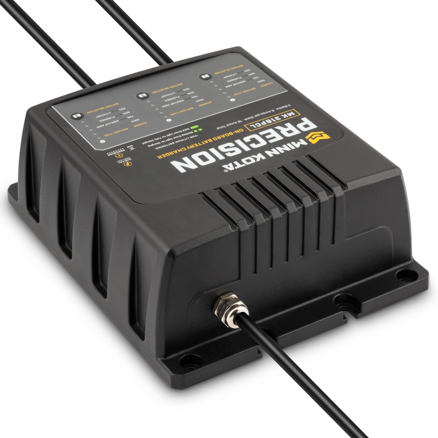Minn Kota Precision MK-318PCL On-Board Marine Battery Charger – 3 Banks, 6 Amps Each