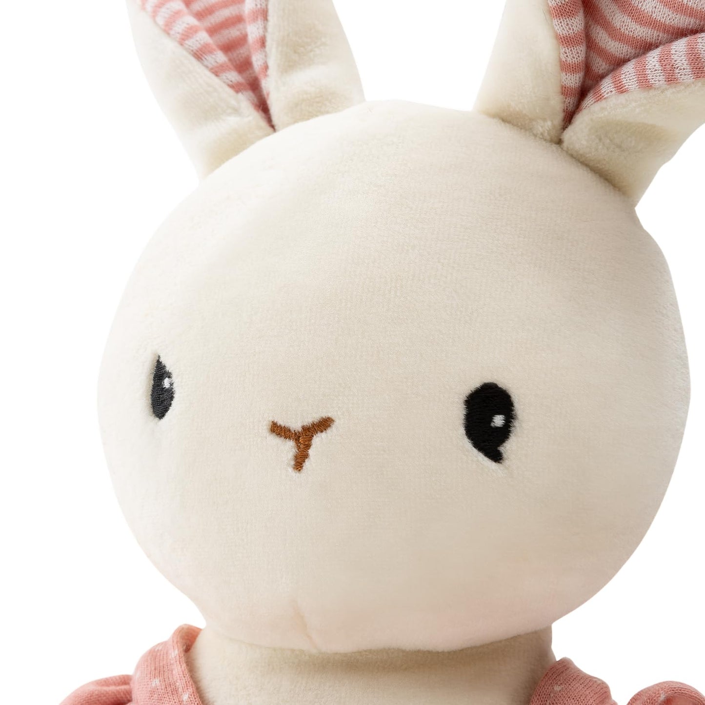 CUDDLE CORNER Bunny Stuffed Animal Organic Cotton Baby Plush Toys, 9" Organic Cotton Plush Bunny Toy with Dress, Cute Soft Stuffed Rabbit Doll for Babies and Toddlers