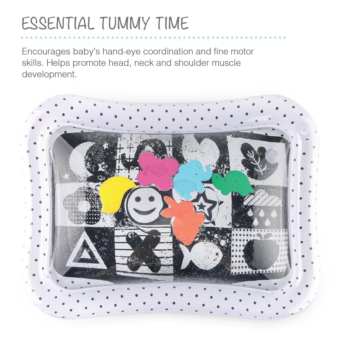The Peanutshell Tummy Time Water Play Mat for Babies, Girls or Boys - High Contrast Sensory Developmental Toy, Infant Baby Floor Toys Games, Baby Essentials Must Haves - Montessori