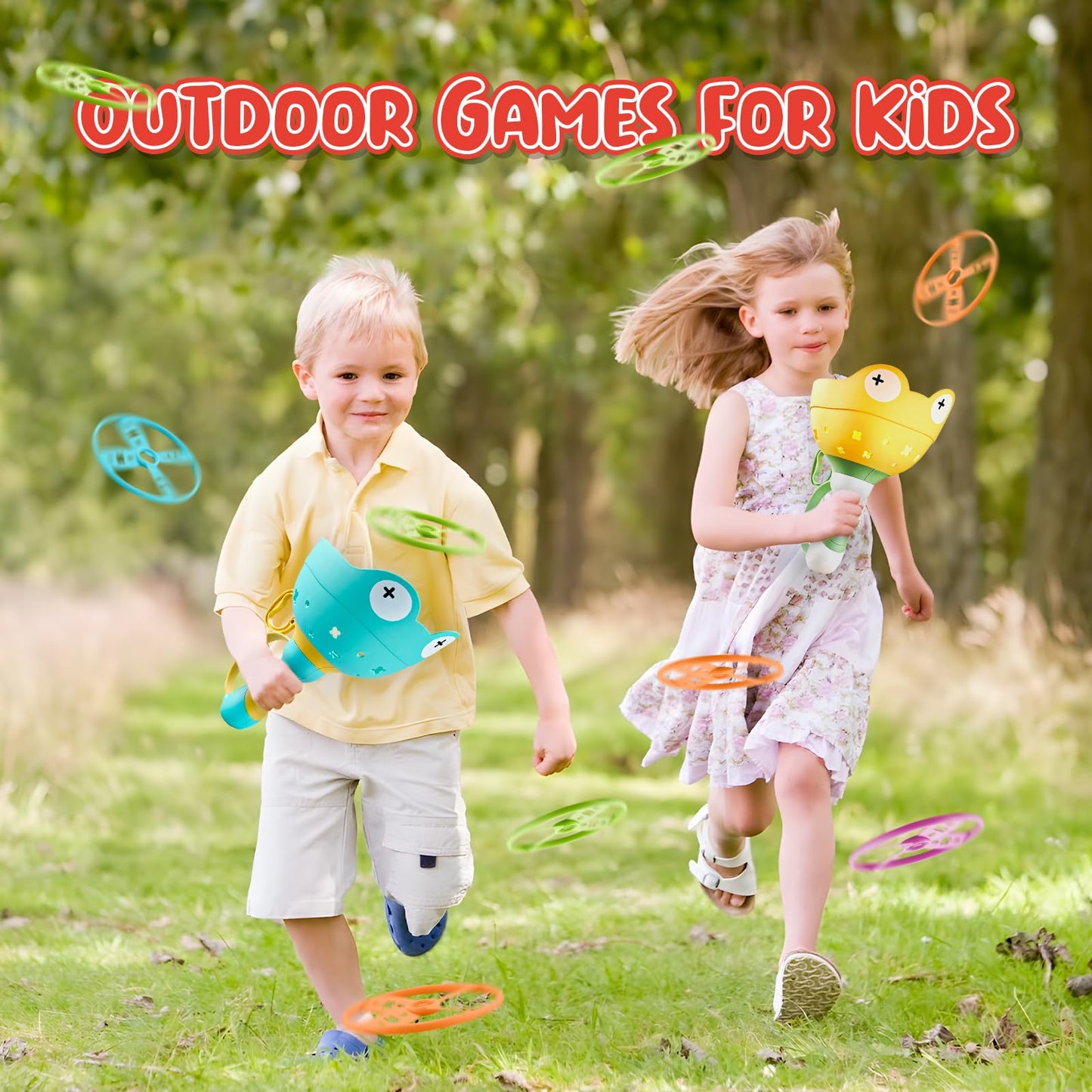 pamexin Outside Toys for Kids Ages 4-8 - Manual Capture Catching Game - Toddler Chasing Toy for Boys & Girls, Ages 3-7 - Outdoor Fun Family Games