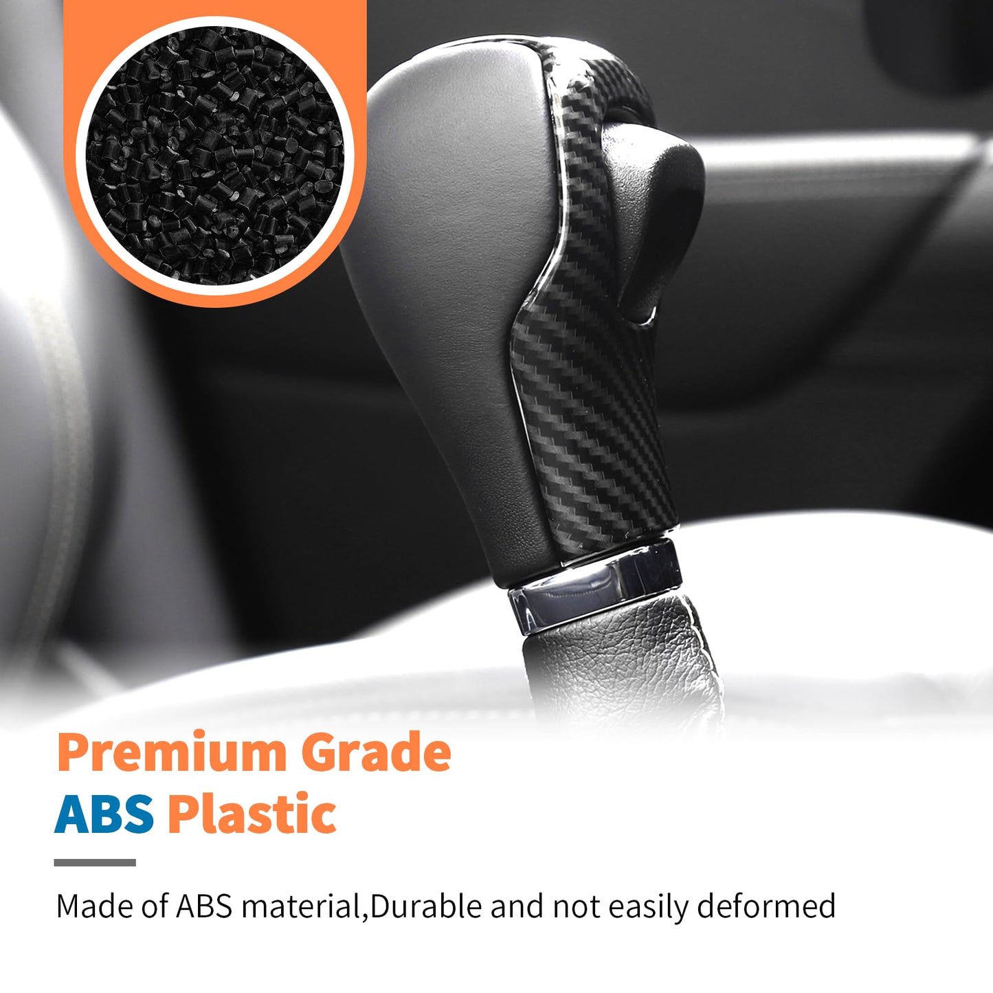 JeCar 9pcs Set Black Carbon Fiber Interior Trim Kit for 2014-2018 Jeep Cherokee Interior Accessories