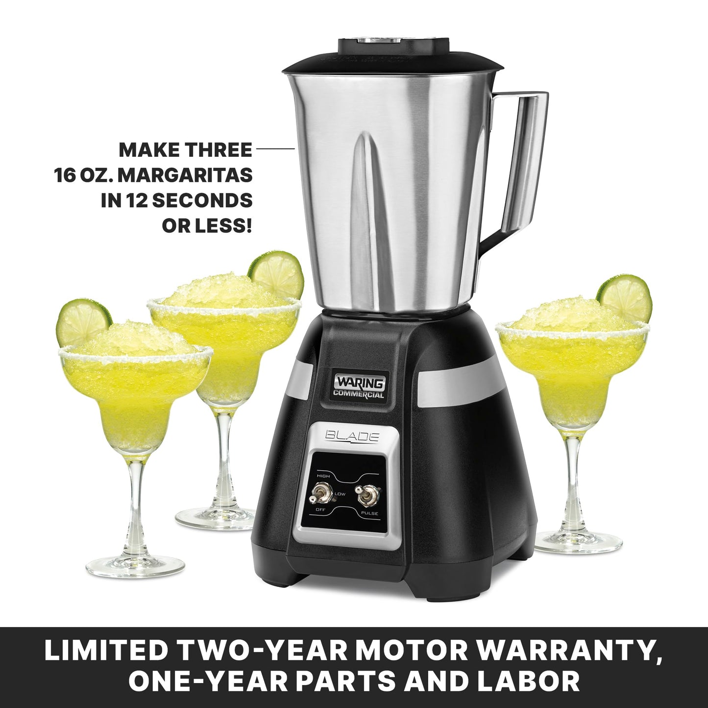 Waring Commercial BB300S 1-Hp bar Blender, Black 48 oz