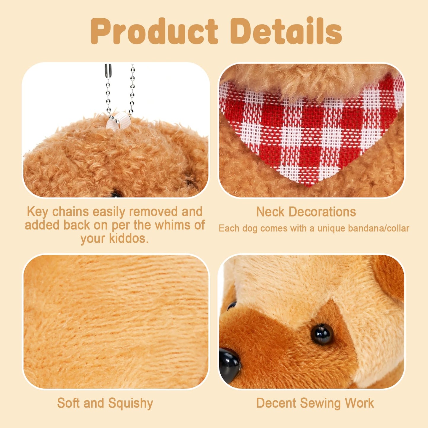 Niceup 24PCS Adopt a Puppy Party Favors Kids Mini Plush Dog Non-candy Easter Basket Stuffers Bulk Stuffed Animals Dog Paw Adoption Pet Doll Toys Birthday Party Goodie Bag Fillers Classroom Reward Gift