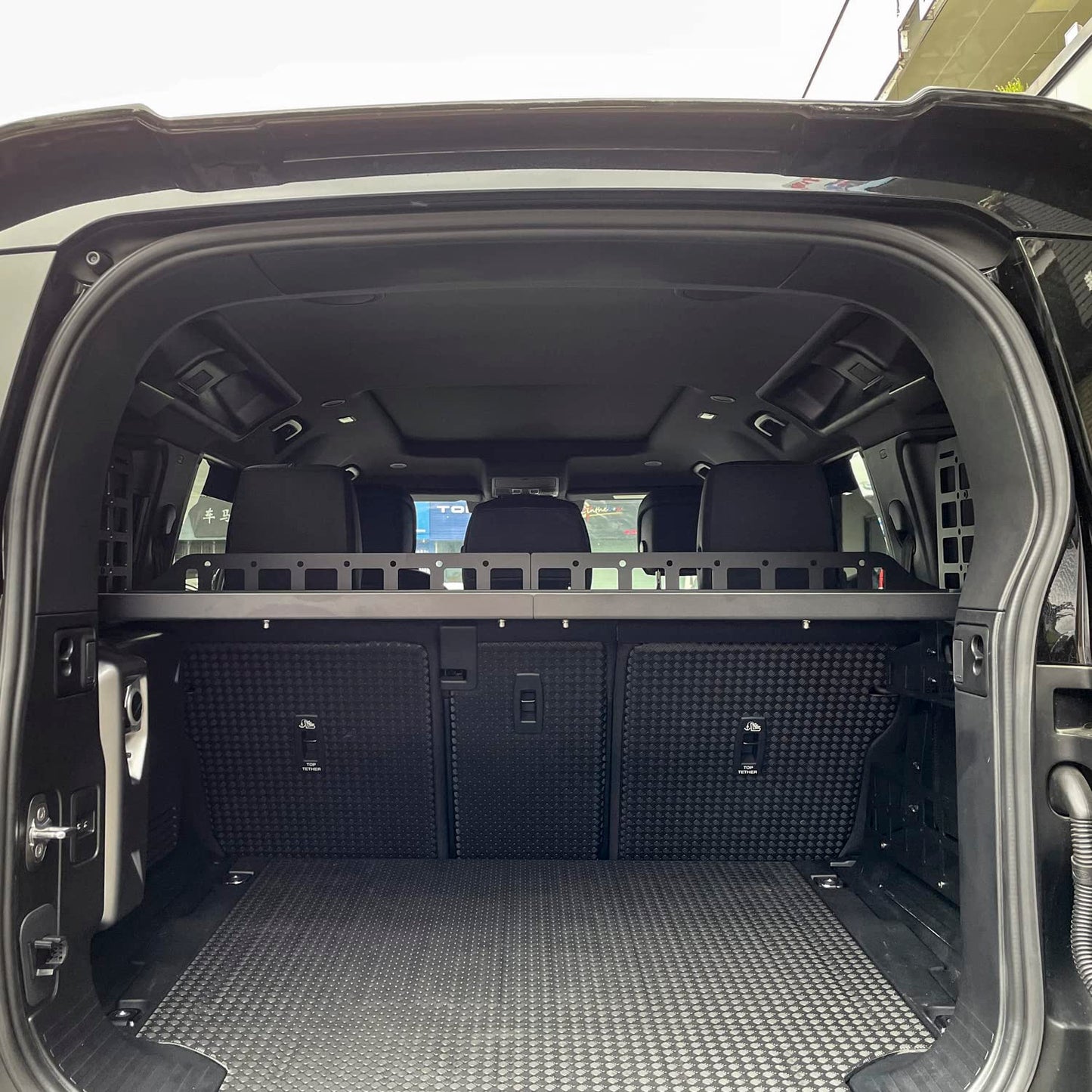HIGH FLYING for Land Rover Defender 4dr 2020-2025 Car Accessories Modular Storage Molle Panel System Trunk Shelf Organizer Interior Cargo Rack Aluminum (Panels+Shelf)