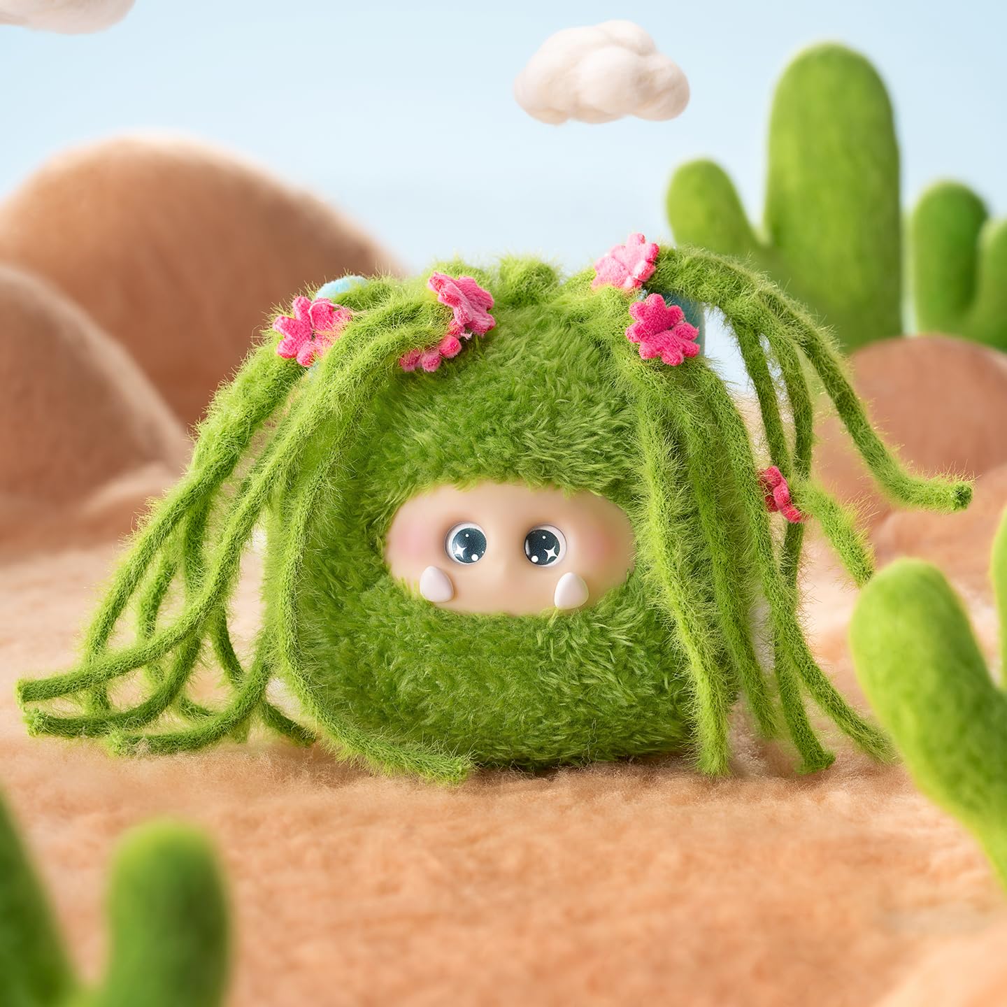 OHKU Giggle Monster Sprout Story Series Plush Blind Box Random Design Action Figures Collectible Toys Home Decorations Holiday Birthday Gifts (White)