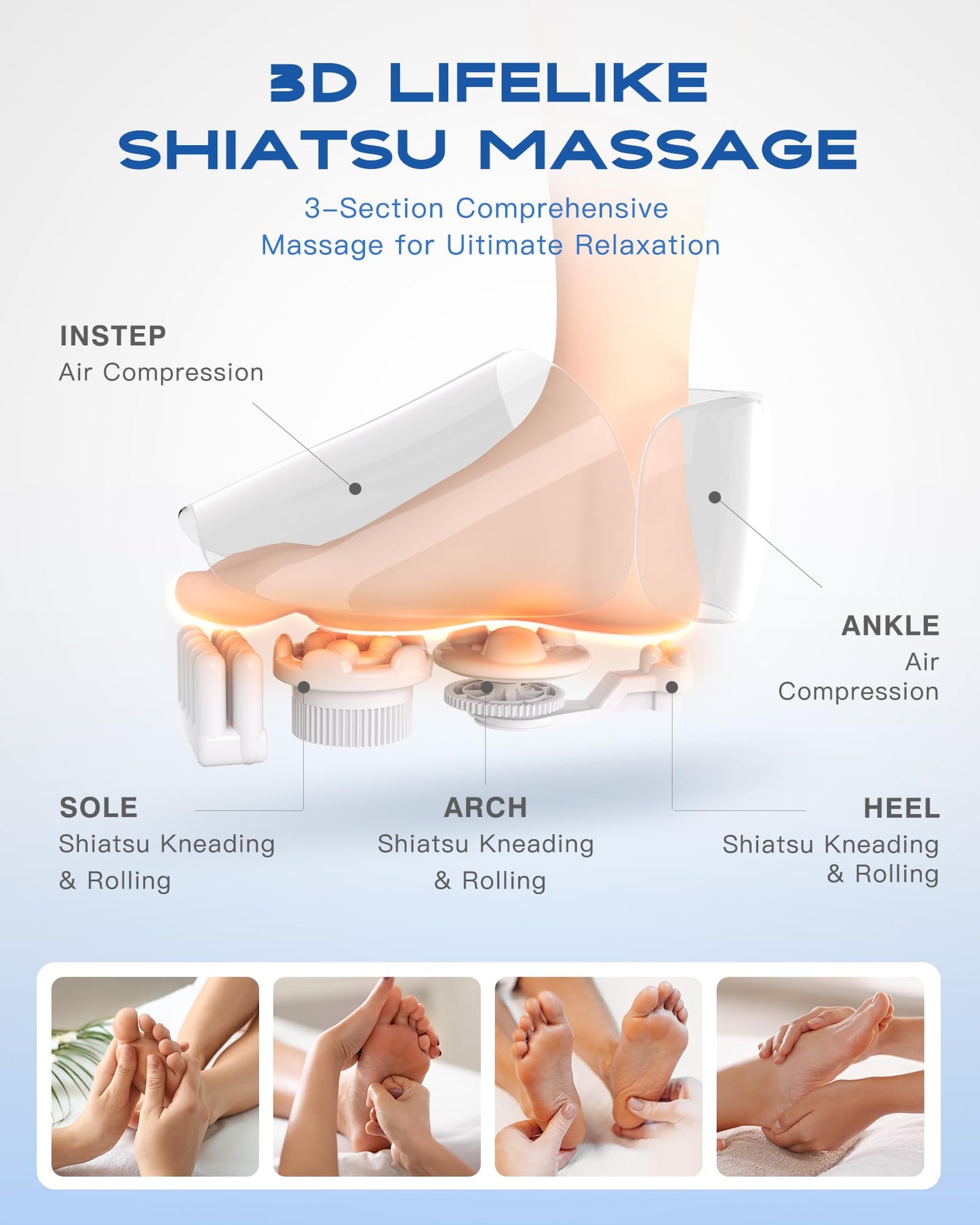 KINGJOY Foot Massager with Heat - Professional Shiatsu Deep Kneading for Neuropathy & Plantar Fasciitis Relief | 2026 Upgraded Model