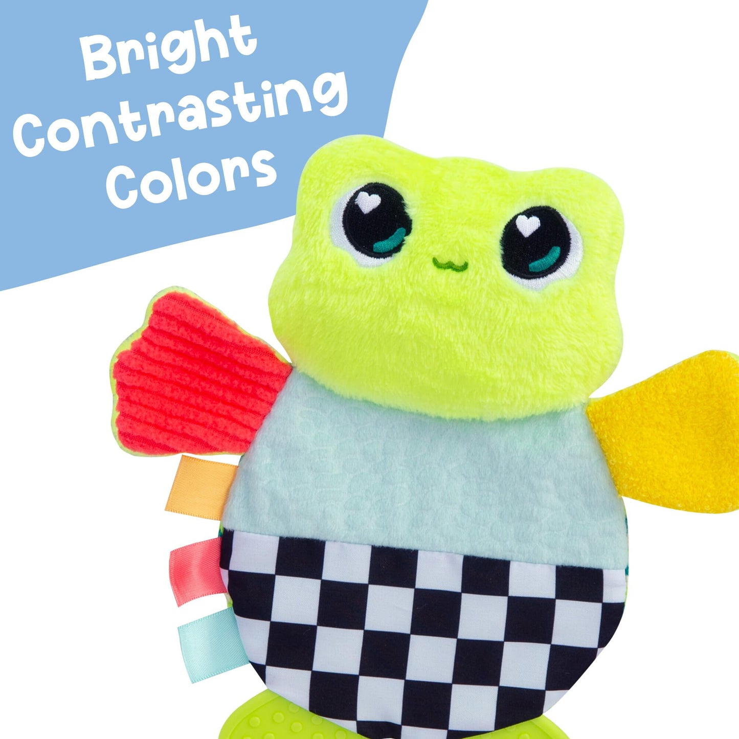 Lamaze Crinklies - Finlee the Frog Crinkle Toy - High Contrast Baby Toys for Sensory Development - Baby Gifts with Fun Textures and Patterns - Ages 0 Months and Up