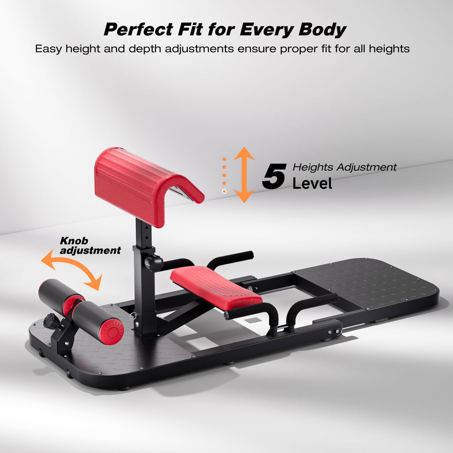 Hip Thrust Machine with High Resistance and Protectors Pad - 3D High Density Polyurethane Cushion - Premium Squat for at Home Gym-Comes with Handles to Exercise Your Arms GlutesWorkout（Black）