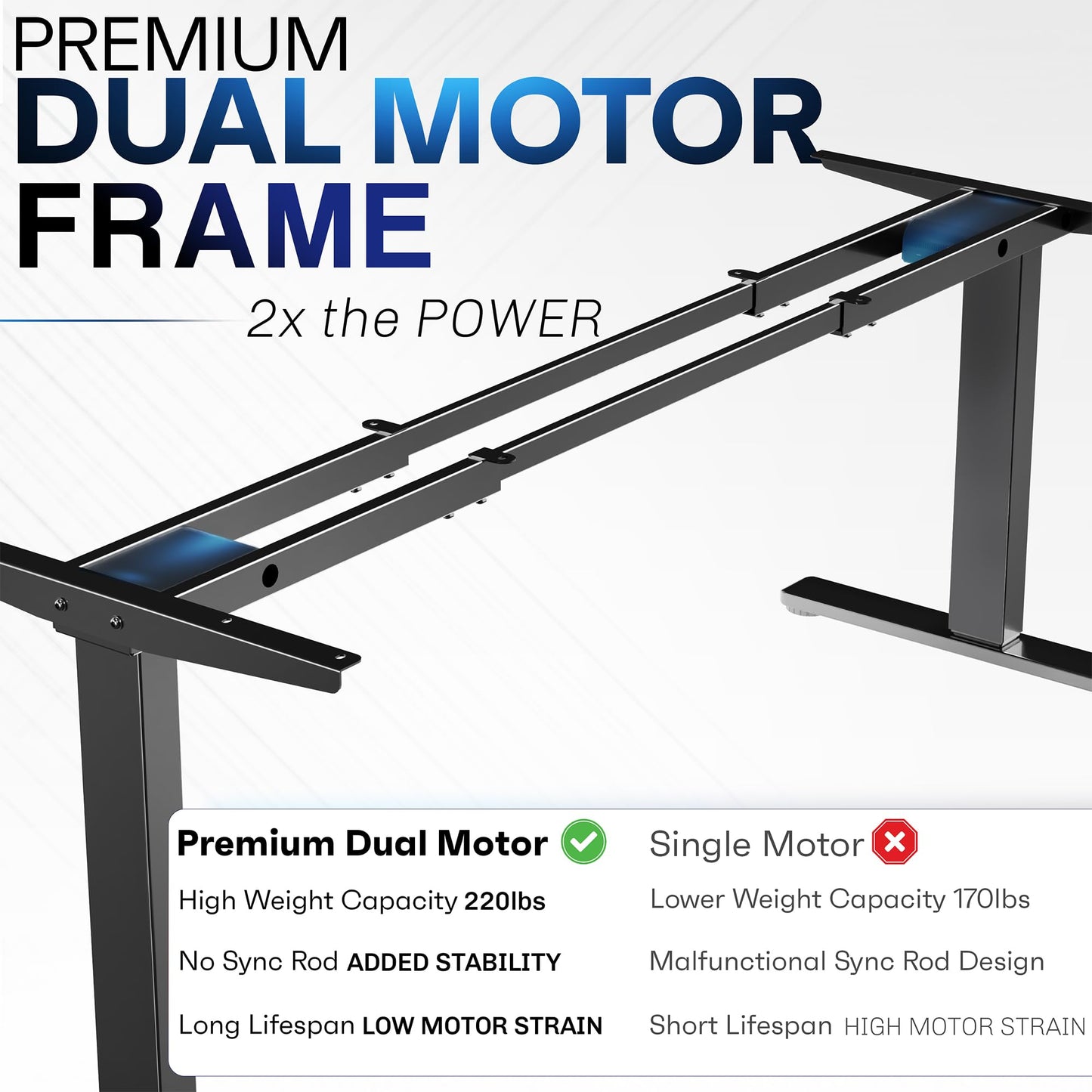 VIVO Electric 71 x 30 inch Standing Desk, Dual Motor Memory Controller Height Adjustment, E2B Series, Solid One-Piece Black Top Black Frame, DESK-KIT-E2B71B