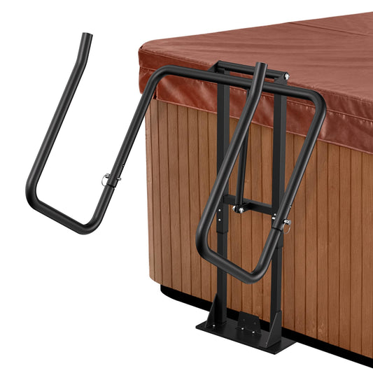 Aluminum Hydraulic Hot Tub Cover Lift, U-Shaped Bottom Insert Spa Cover Lifter, Adjustable Height from 25" to 39", Suitable for Round, Square and Other Shaped spas